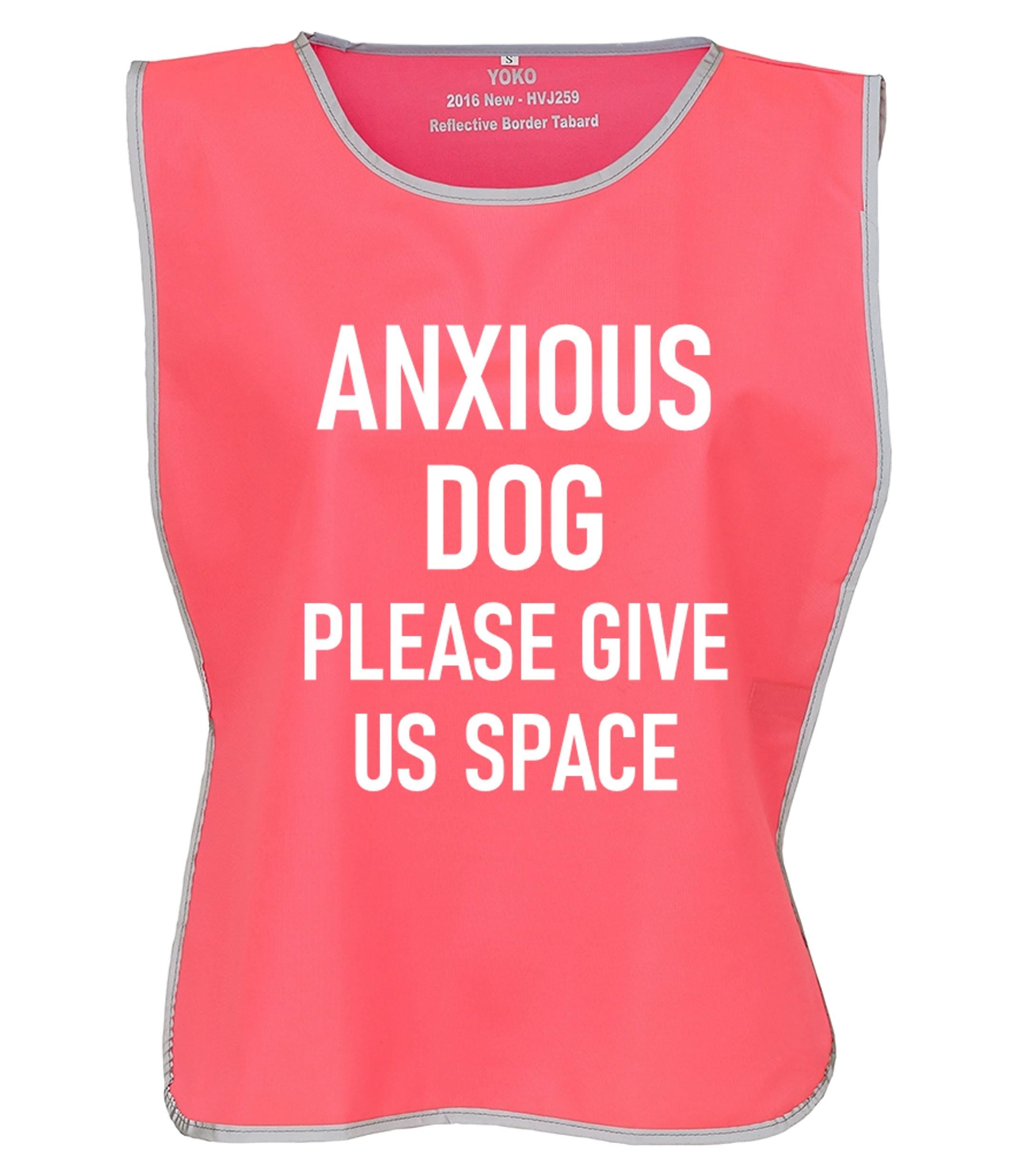 Kids & Adults Anxious Dog Hi-Vis Tabard Waistcoat Reflective Walking Safety Vest