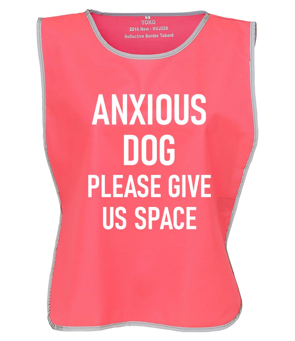 Kids & Adults Anxious Dog Hi-Vis Tabard Waistcoat Reflective Walking Safety Vest