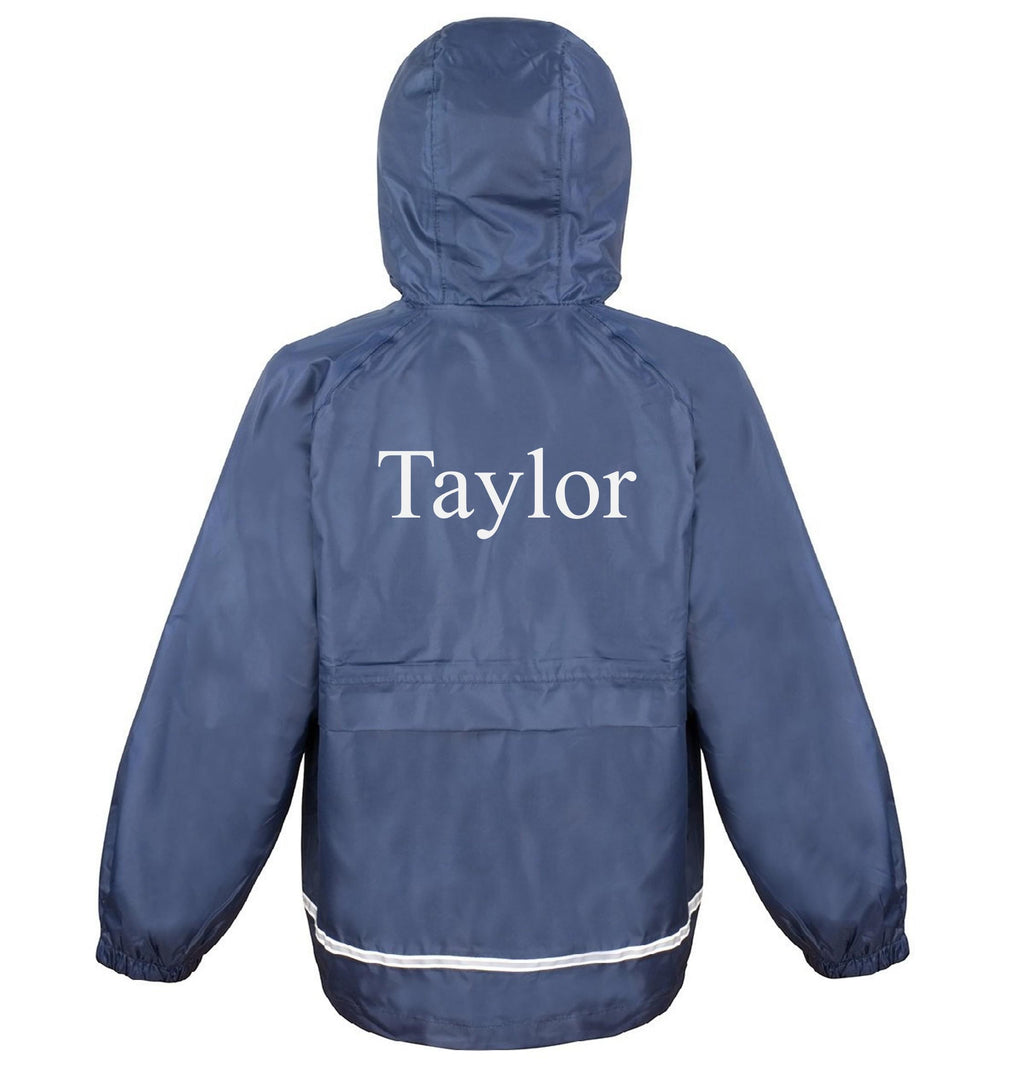 Personalised Kids Microfleece Lined Waterproof & Windproof Jacket Custom Text Initials Football Club Team School Coat
