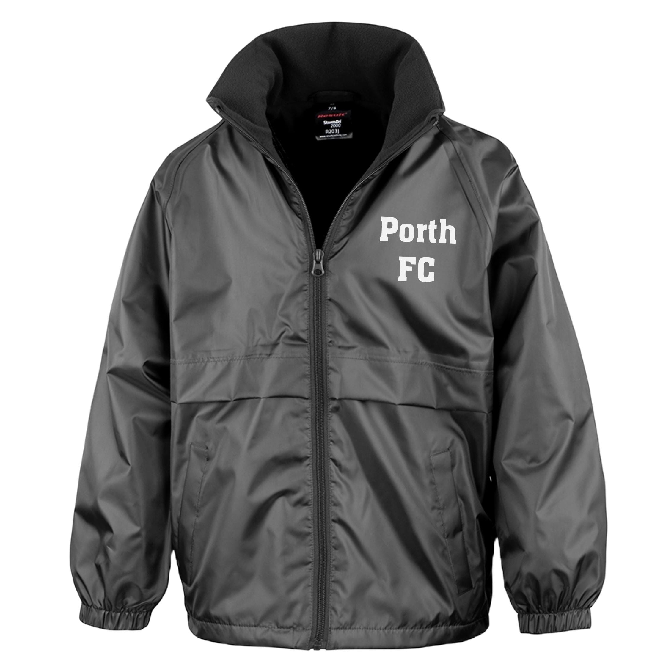 Personalised Kids Microfleece Lined Waterproof & Windproof Jacket Custom Text Initials Football Club Team School Coat