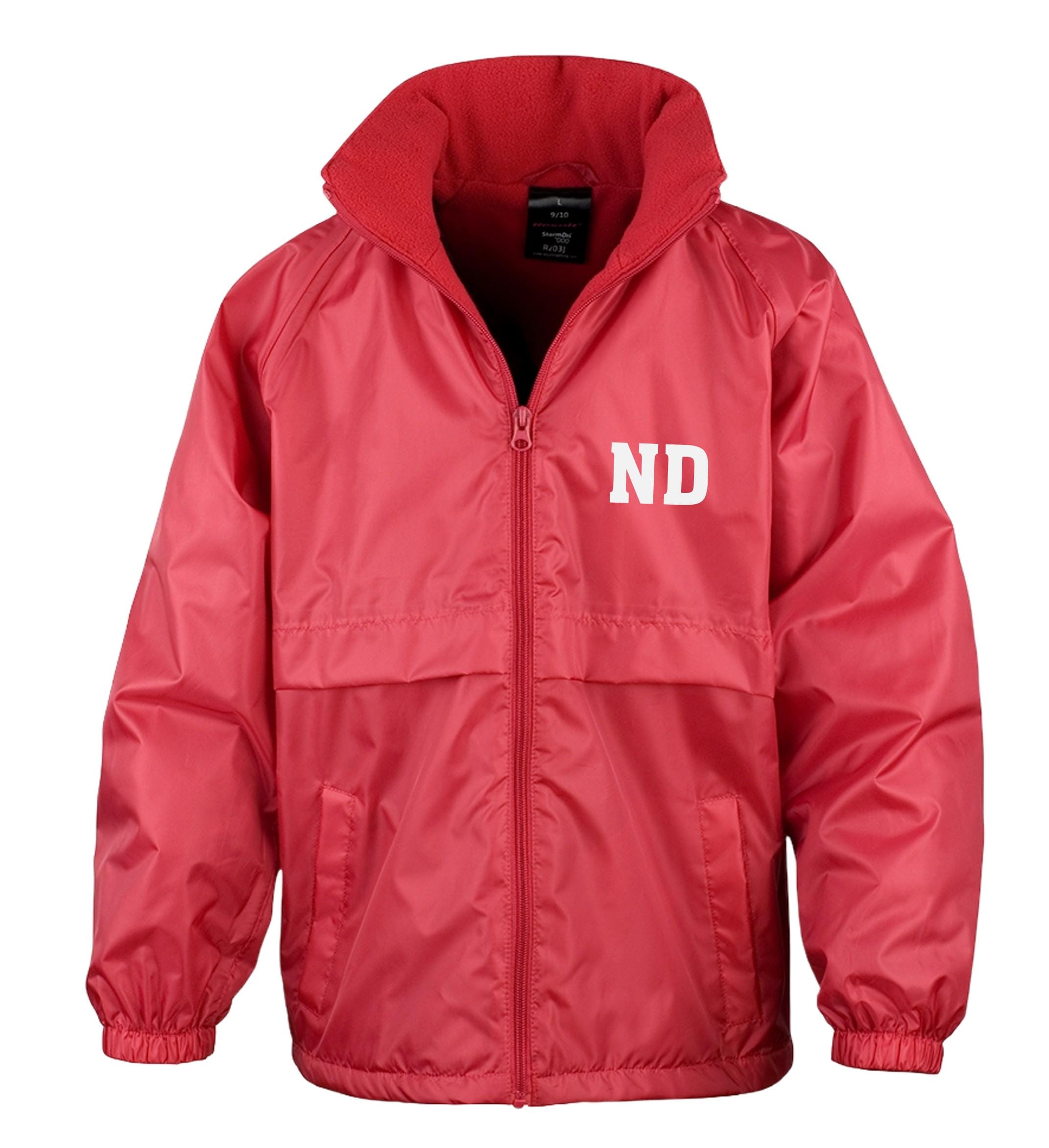 Personalised Kids Microfleece Lined Waterproof & Windproof Jacket Custom Text Initials Football Club Team School Coat