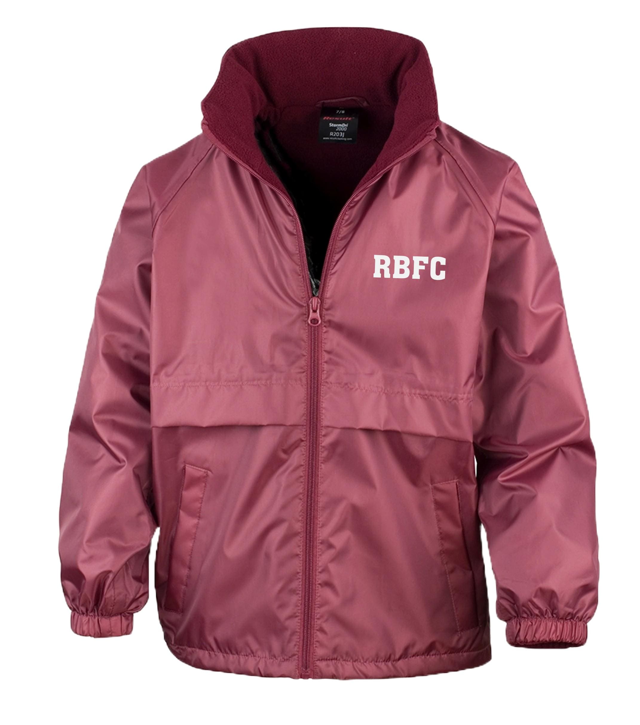 Personalised Kids Microfleece Lined Waterproof & Windproof Jacket Custom Text Initials Football Club Team School Coat