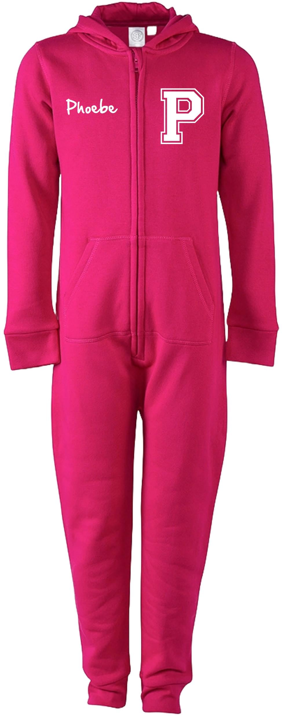 Kids Personalised Varsity Name & Initial Onesie Your Custom Text All In One