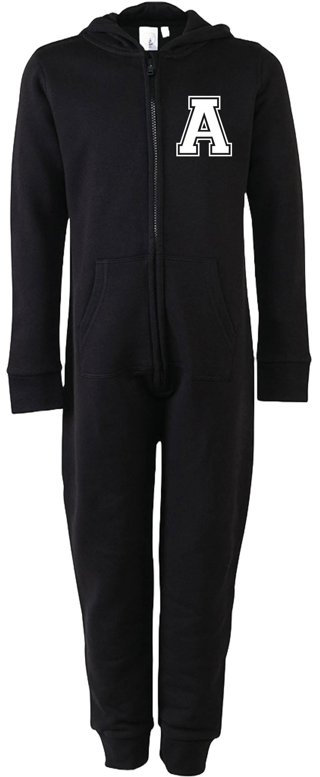 Kids Personalised Varsity Initial Onesie Your Custom Text All In One