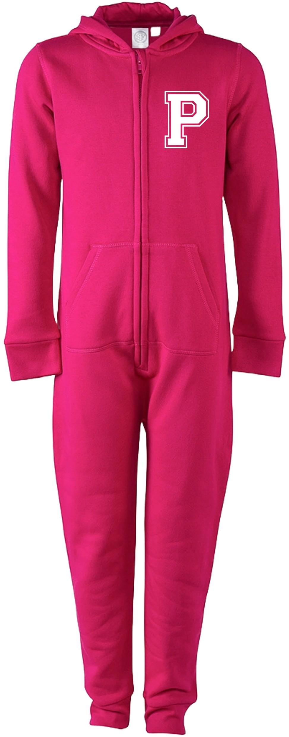 Kids Personalised Varsity Initial Onesie Your Custom Text All In One