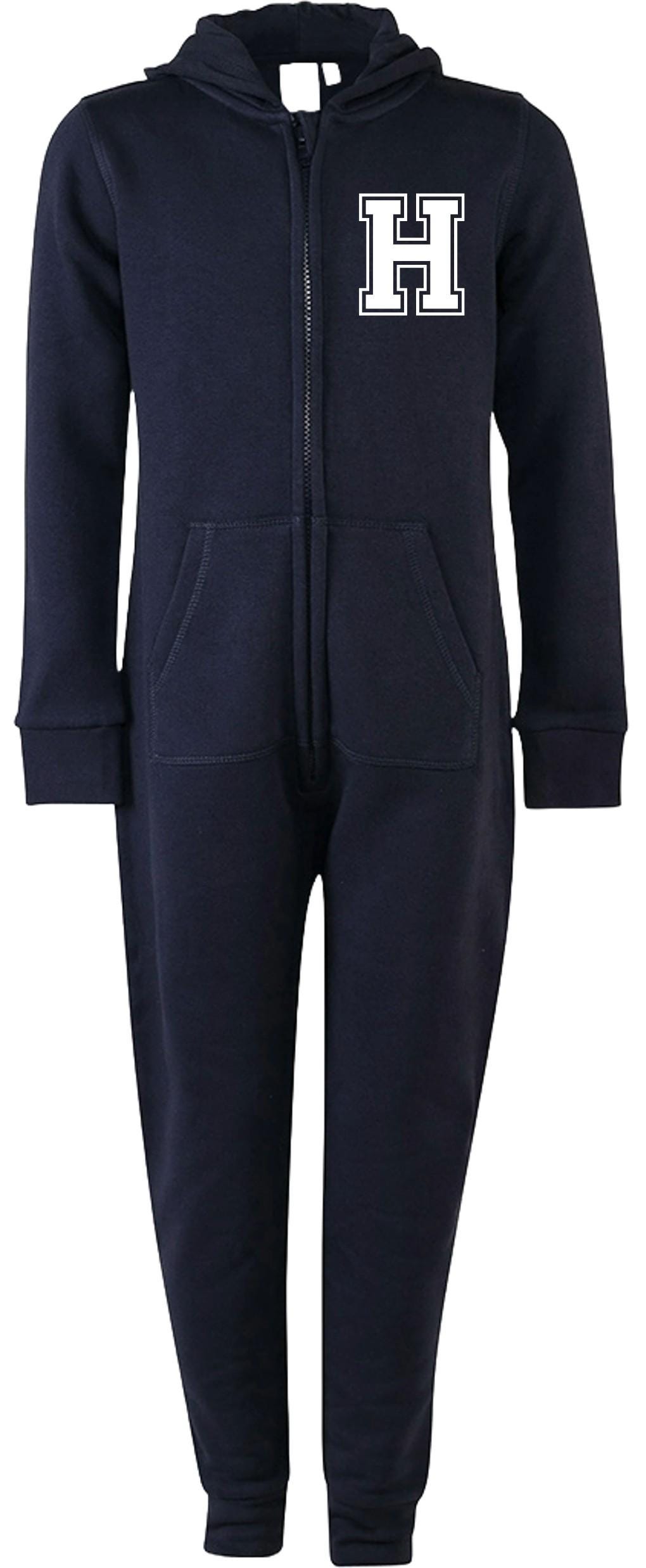 Adults Personalised Varsity Initial Onesie Your Custom Text All In One