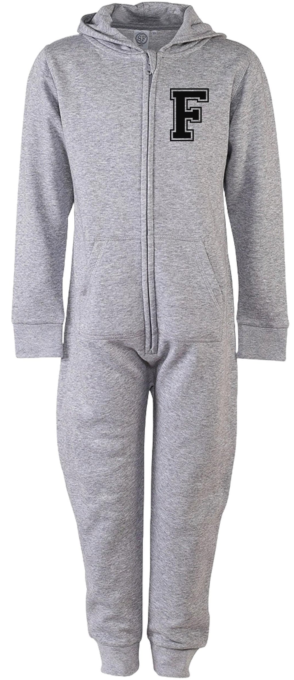 Adults Personalised Varsity Initial Onesie Your Custom Text All In One