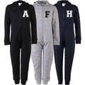 Adults Personalised Varsity Initial Onesie Your Custom Text All In One
