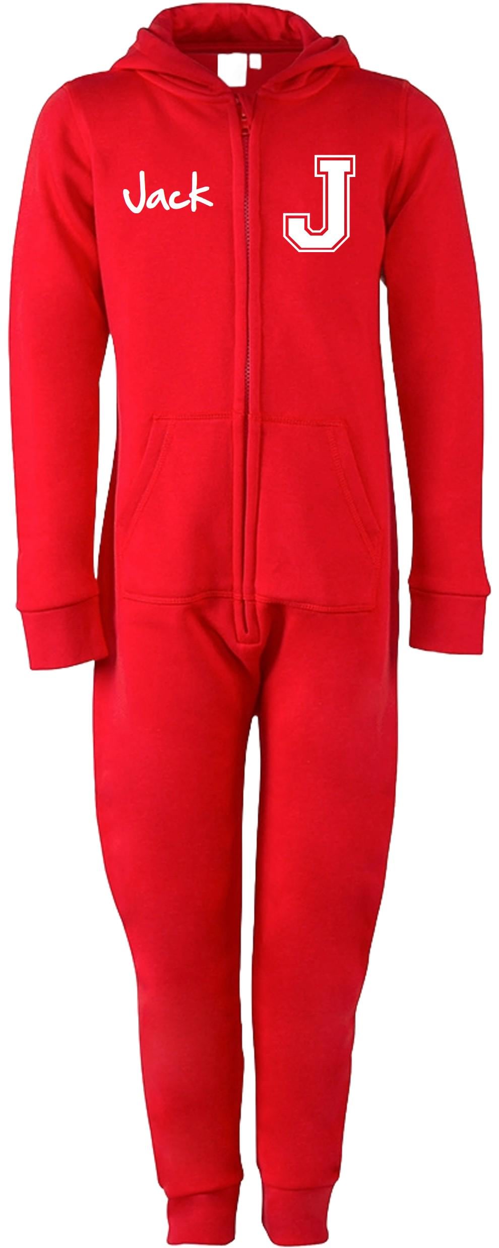 Kids Personalised Varsity Name & Initial Onesie Your Custom Text All In One