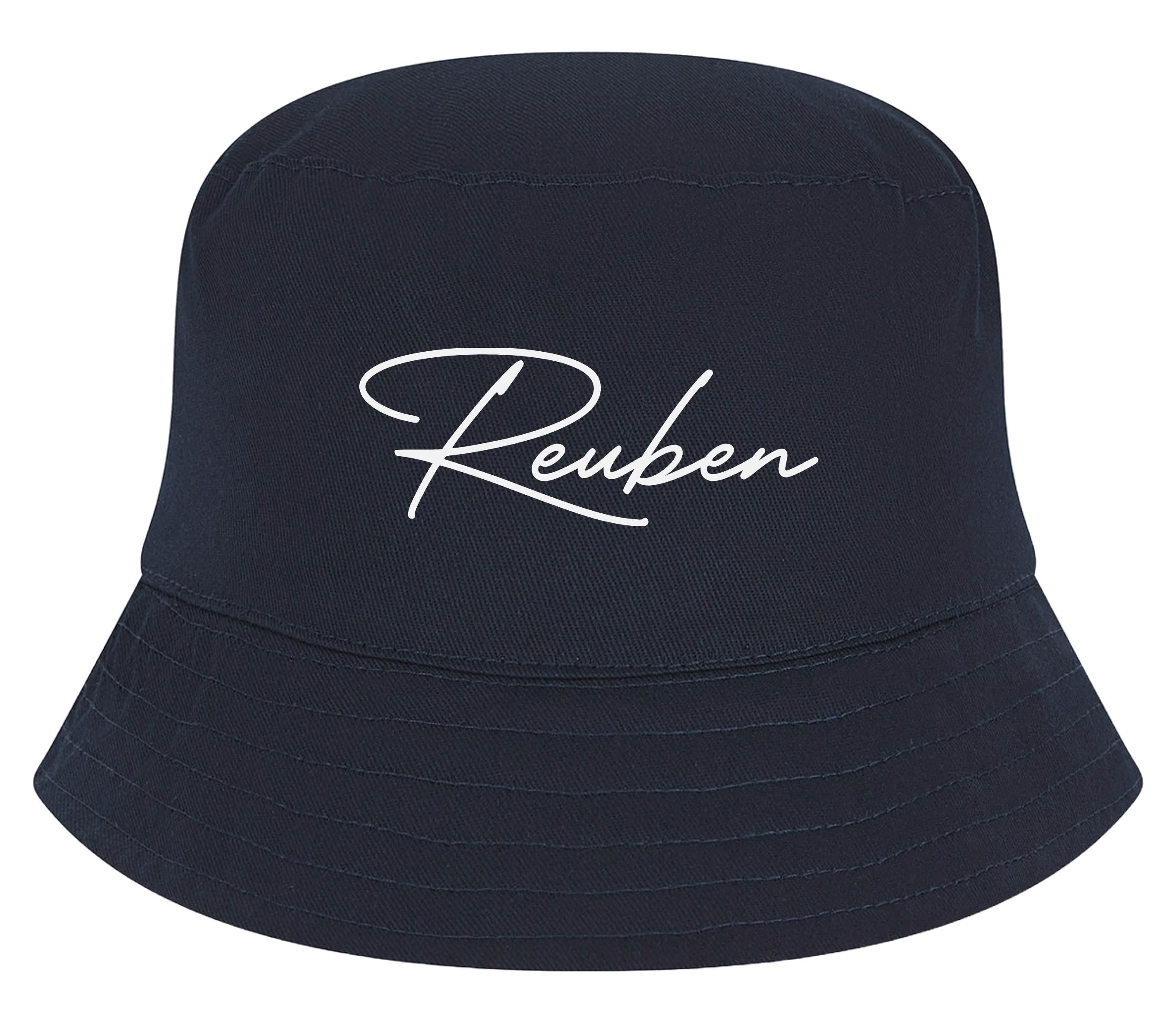 Baby, Toddler, Kids Personalised Name Cotton Bucket Summer Sun Hat