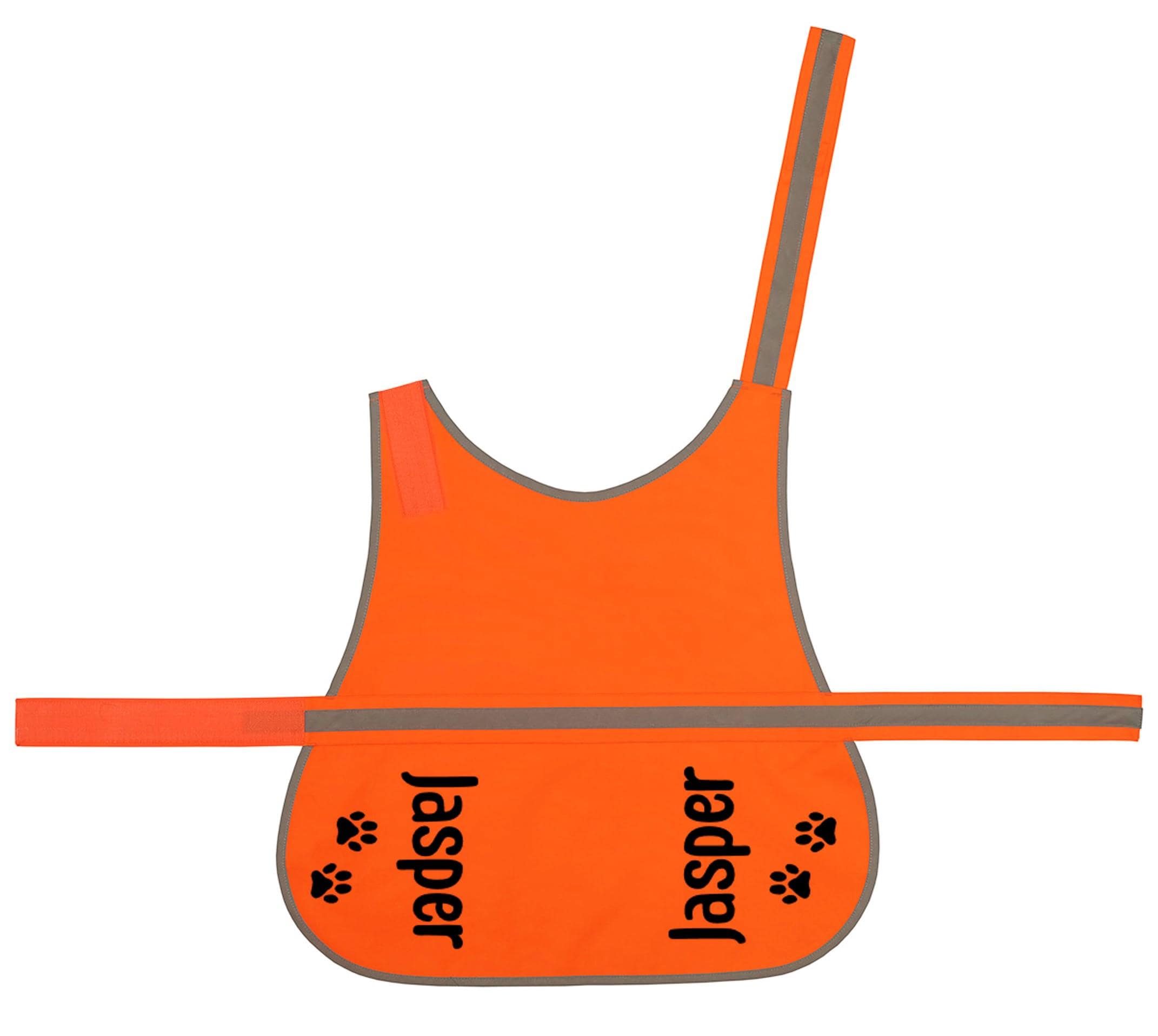 Personalised Name Text Hi-Vis Dog Vest Walking Training Reflective Safety Jacket Scared Reactive