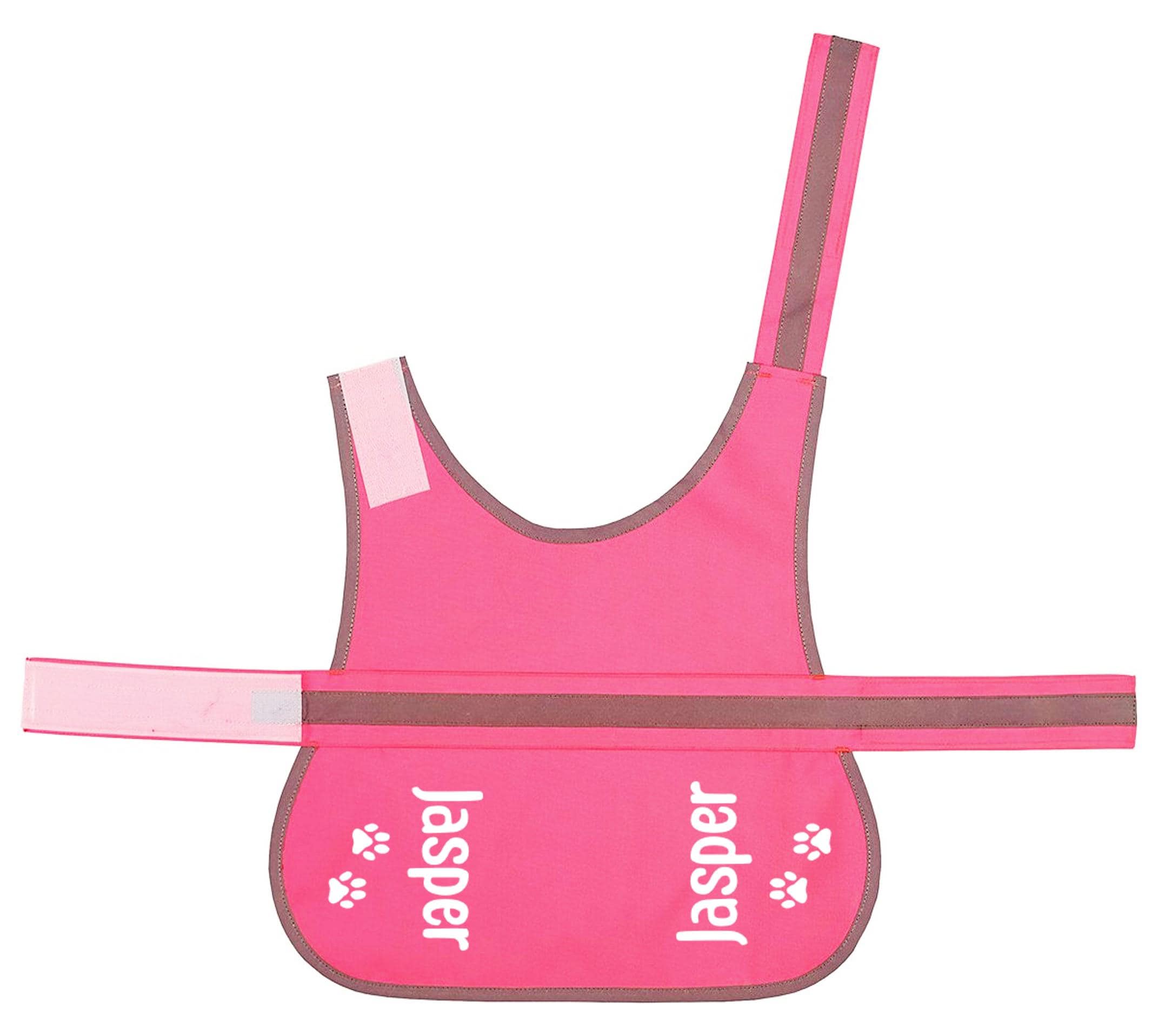 Personalised Name Text Hi-Vis Dog Vest Walking Training Reflective Safety Jacket Scared Reactive