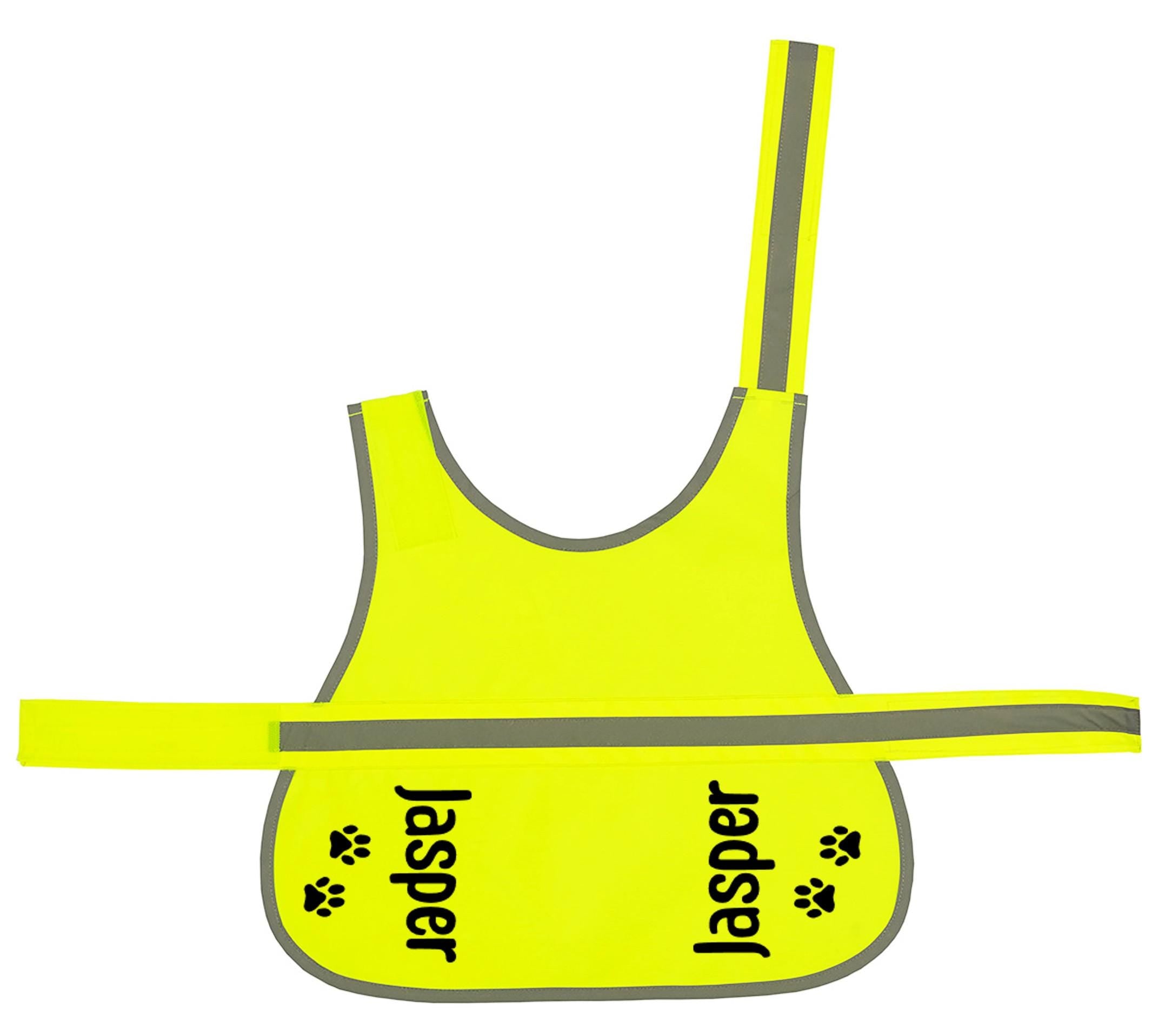 Personalised Name Text Hi-Vis Dog Vest Walking Training Reflective Safety Jacket Scared Reactive