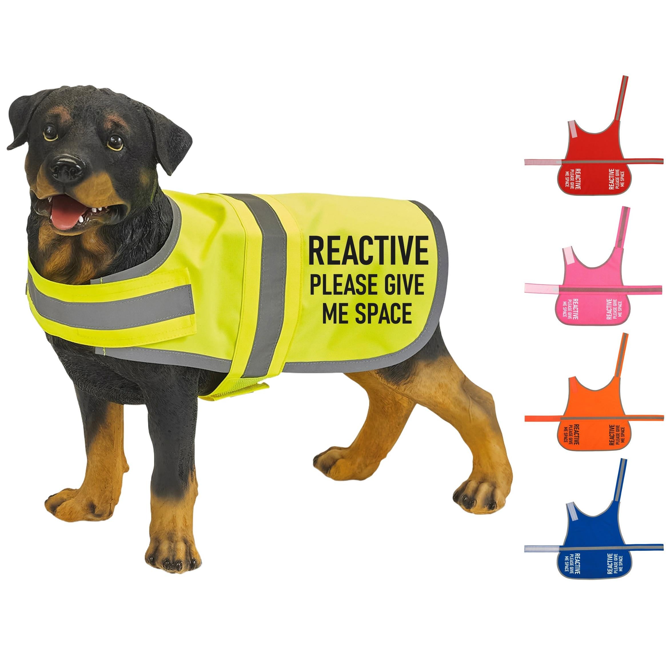 Reactive Please Give Me Space Hi-Vis Dog Vest Walking Training Reflective Safety Jacket Scared Reactive