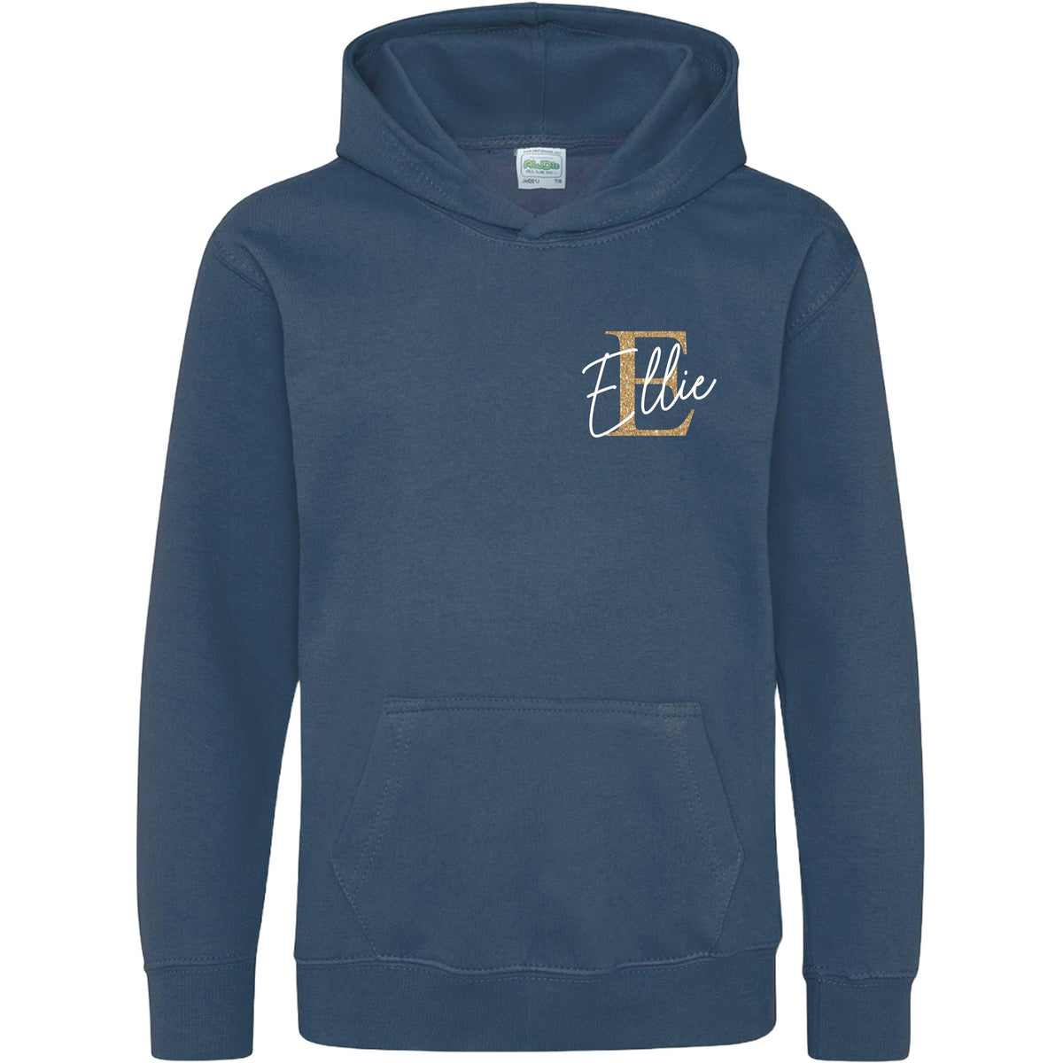 Kids & Toddlers Personalised Name Initial Hoodie Custom Boys Girls Hooded Sweatshirt