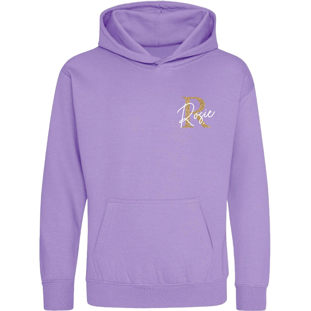 Kids & Toddlers Personalised Name Initial Hoodie Custom Boys Girls Hooded Sweatshirt
