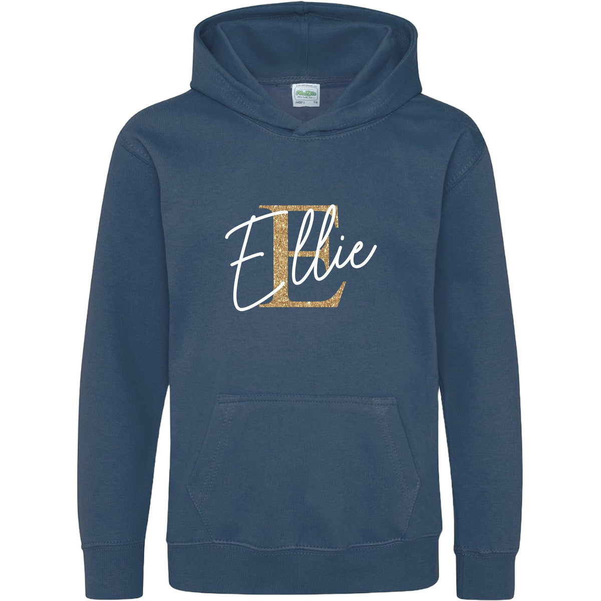 Kids & Toddlers Personalised Name Initial Hoodie Custom Boys Girls Hooded Sweatshirt