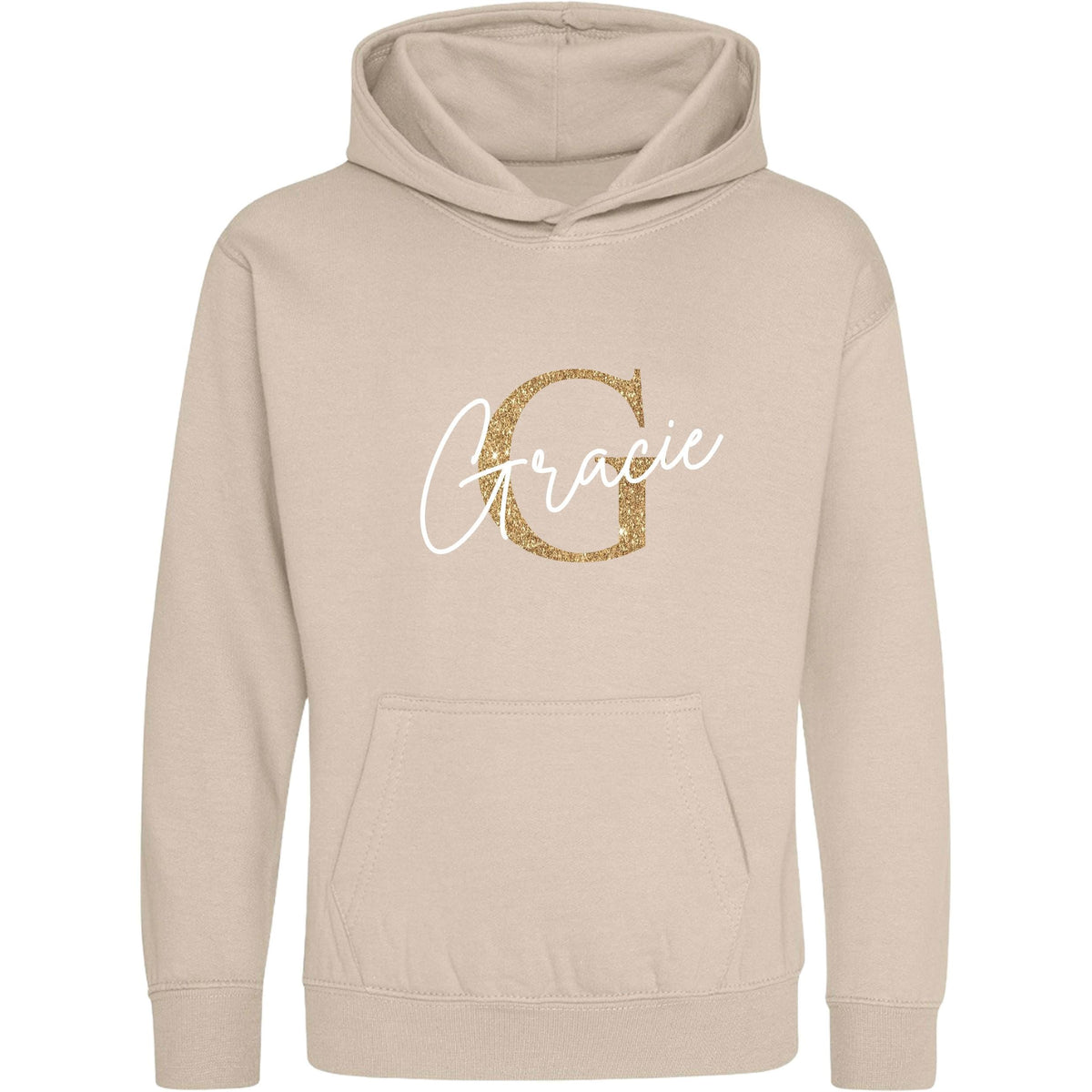 Kids & Toddlers Personalised Name Initial Hoodie Custom Boys Girls Hooded Sweatshirt