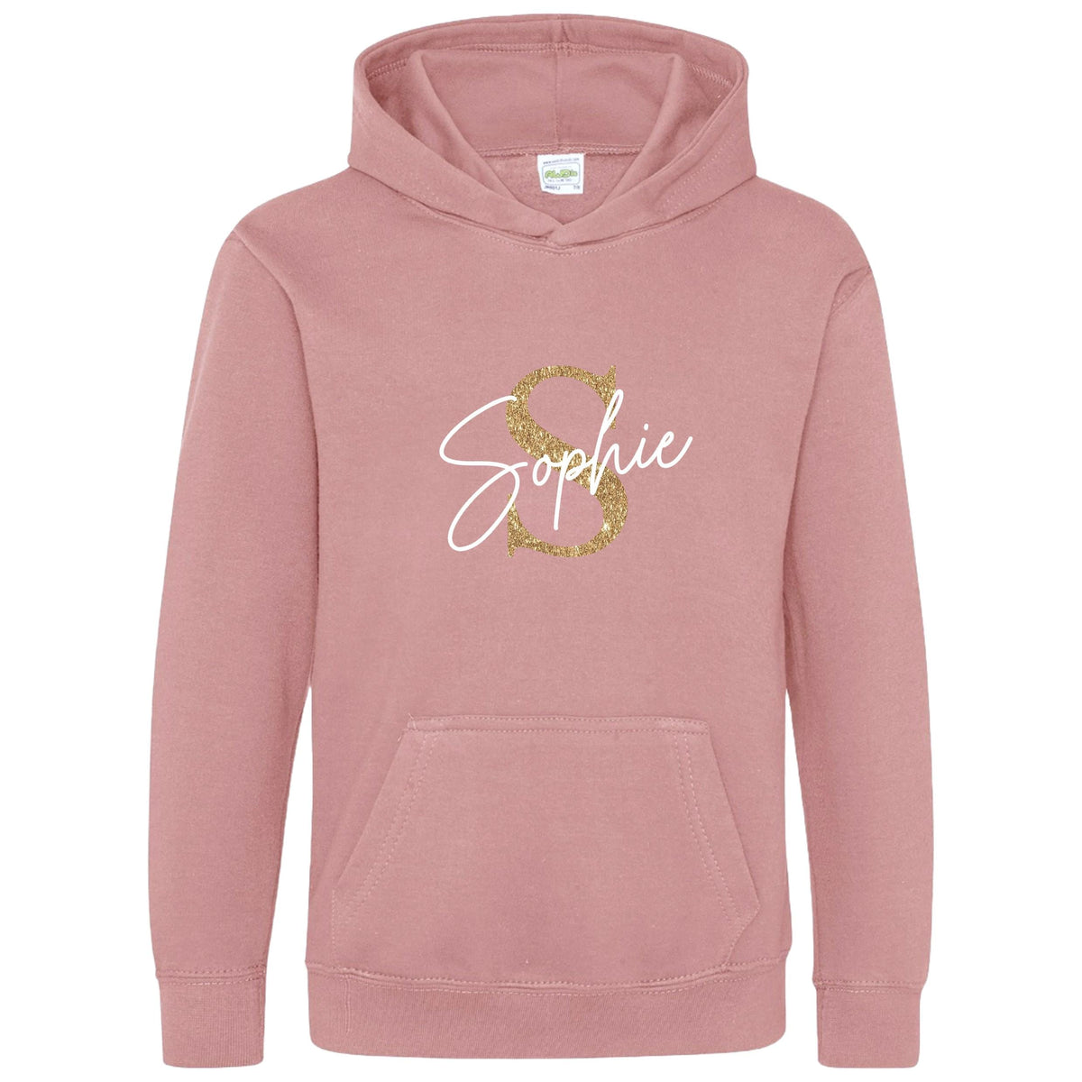 Kids & Toddlers Personalised Name Initial Hoodie Custom Boys Girls Hooded Sweatshirt