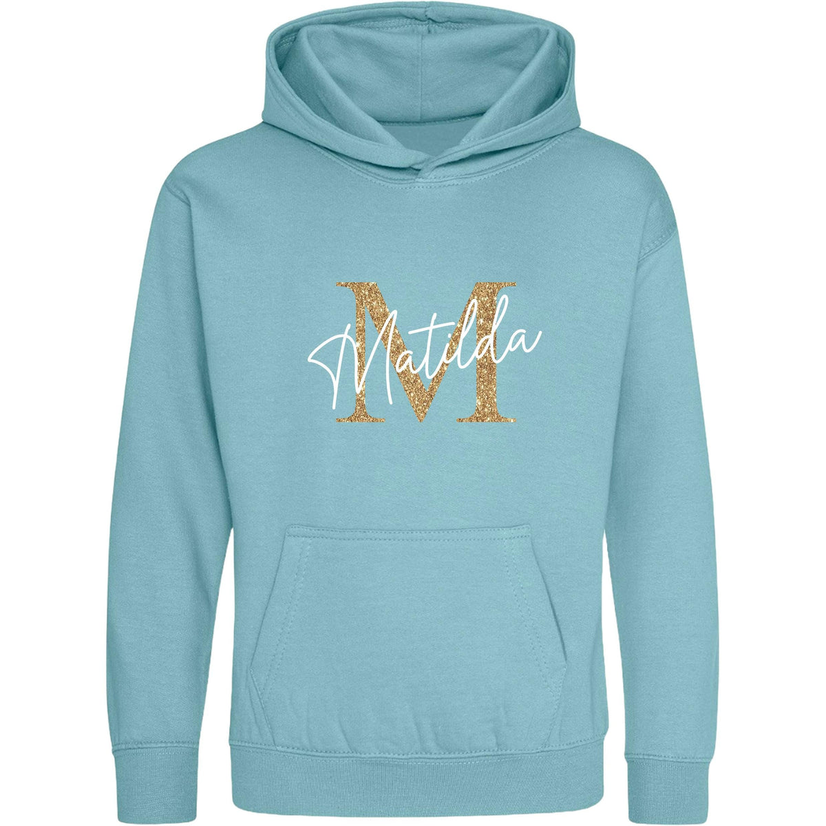 Kids & Toddlers Personalised Name Initial Hoodie Custom Boys Girls Hooded Sweatshirt