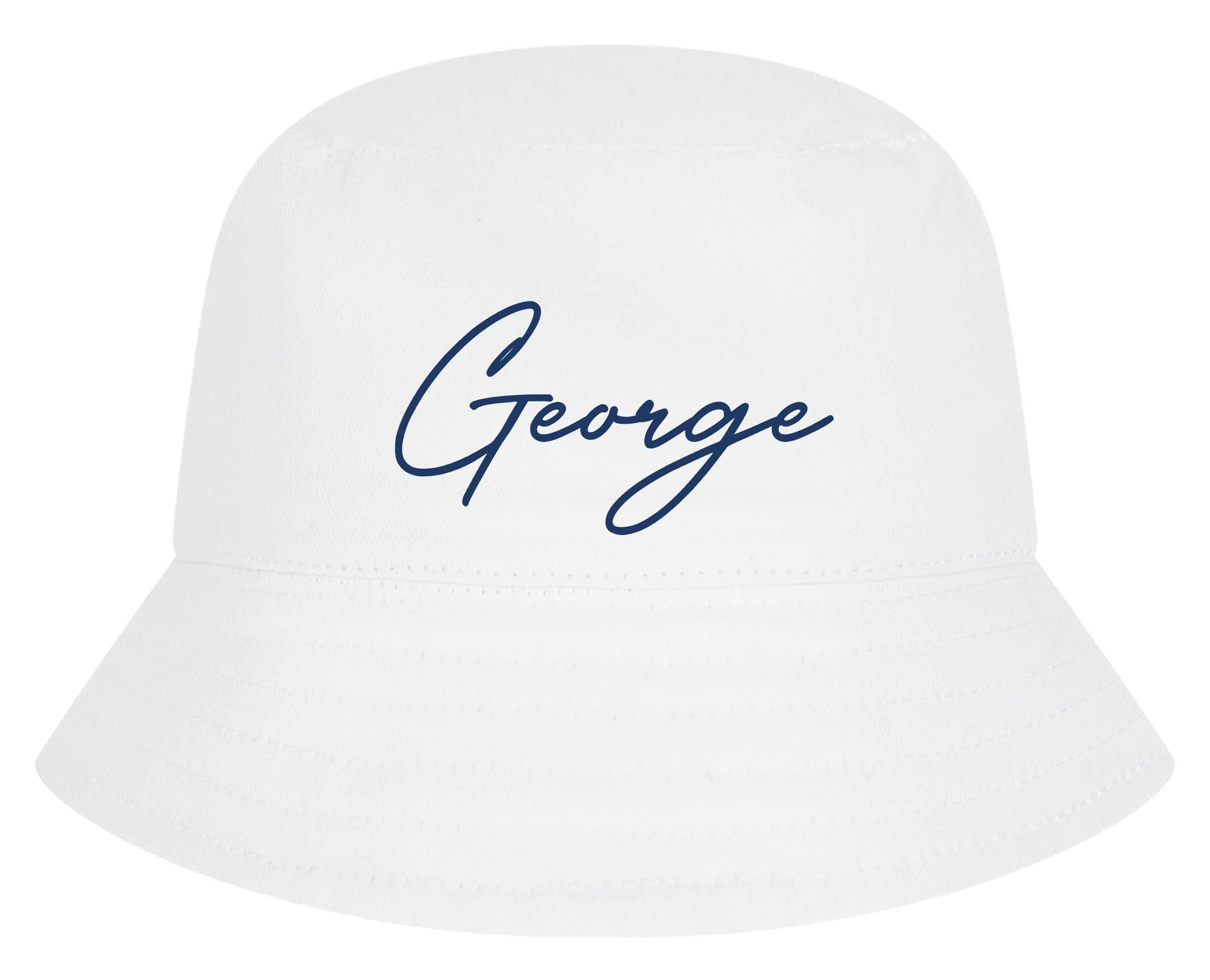 Baby, Toddler, Kids Personalised Name Cotton Bucket Summer Sun Hat