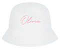 Baby, Toddler, Kids Personalised Name Cotton Bucket Summer Sun Hat