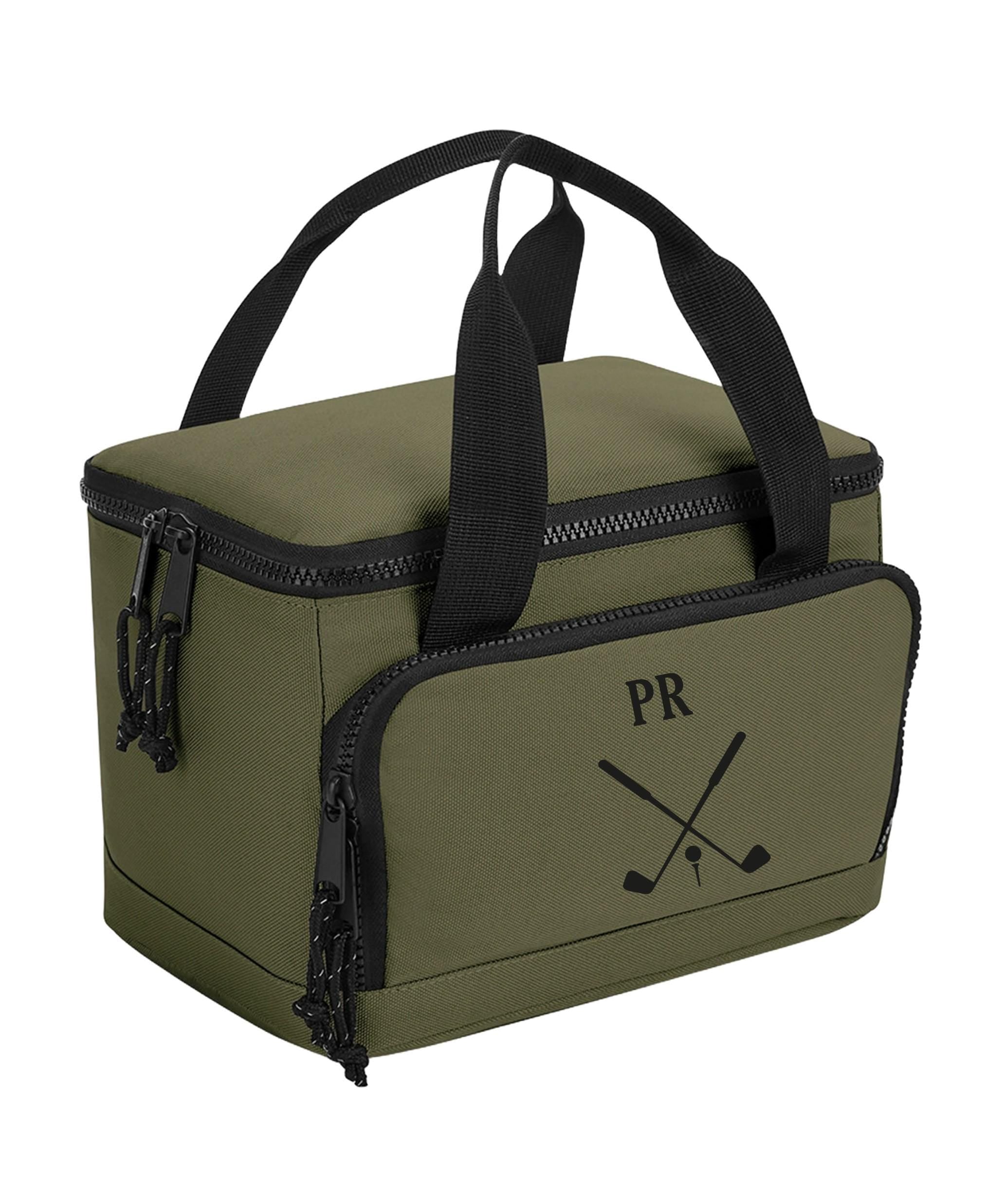 Personalised Golf Name Initials Monogram Lunch Cool Bag Father's Day Dad Grandad Insulated Picnic Gift