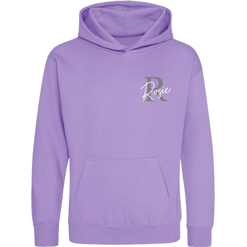 Kids & Toddlers Personalised Name Initial Hoodie Custom Boys Girls Hooded Sweatshirt