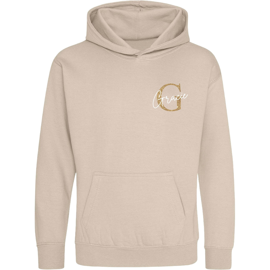 Kids & Toddlers Personalised Name Initial Hoodie Custom Boys Girls Hooded Sweatshirt