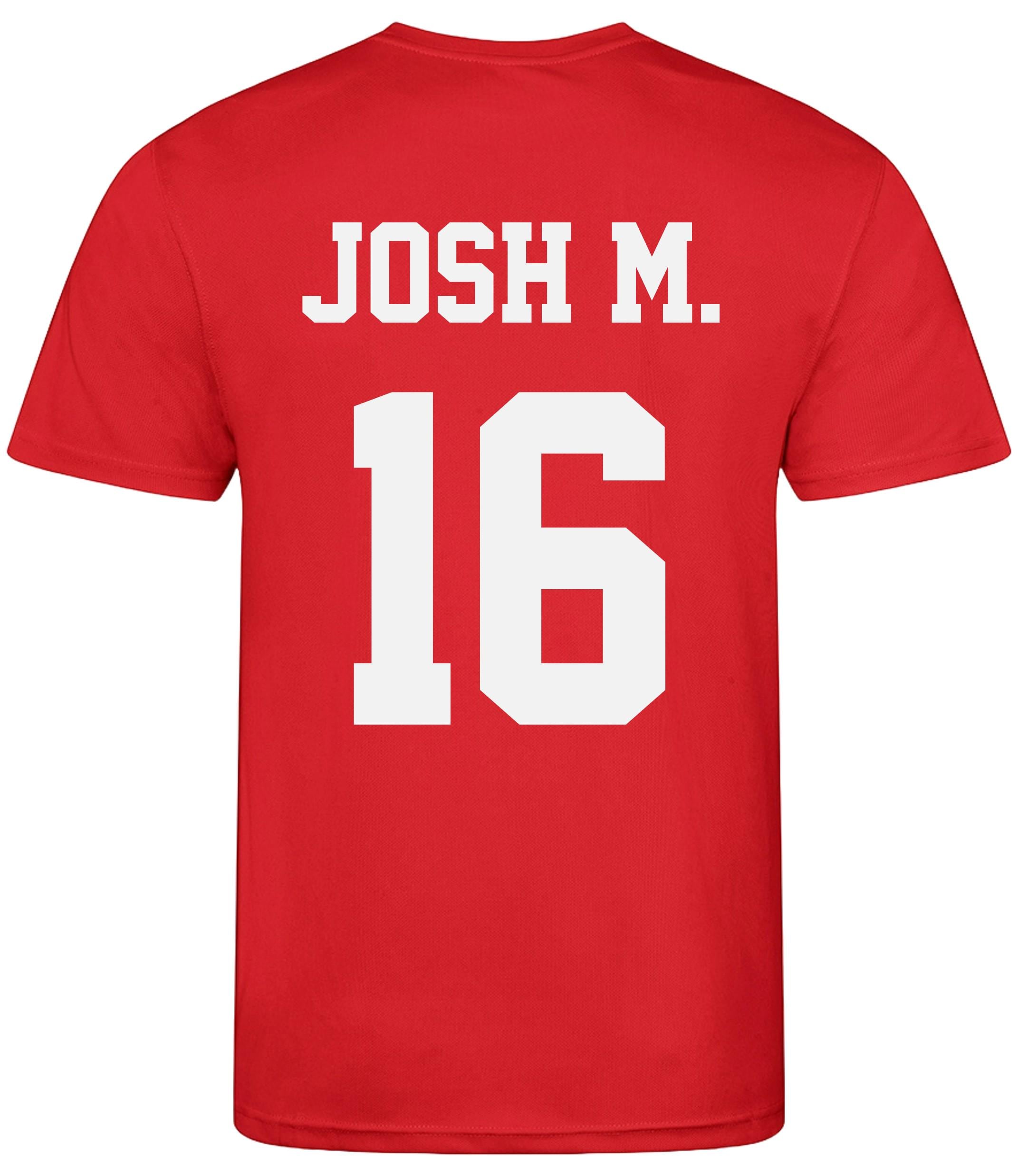 Adults Personalised Football Shirt Sports Kit Custom Initials Team Name Number