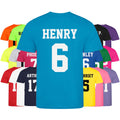 Kids Personalised Football Shirt Sports Kit Custom Initials Team Name Number