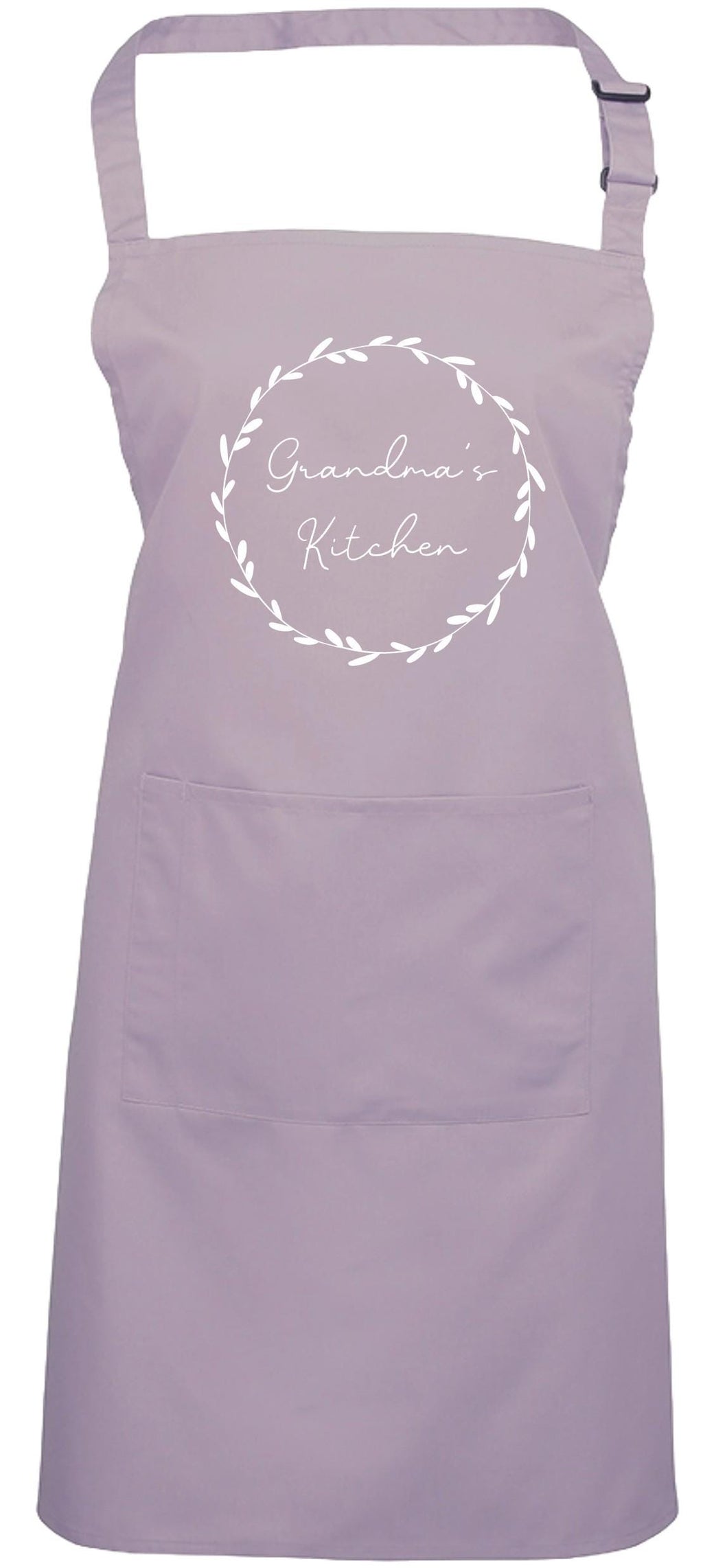 Personalised Floral Wreath Apron Custom Name Text Print Design