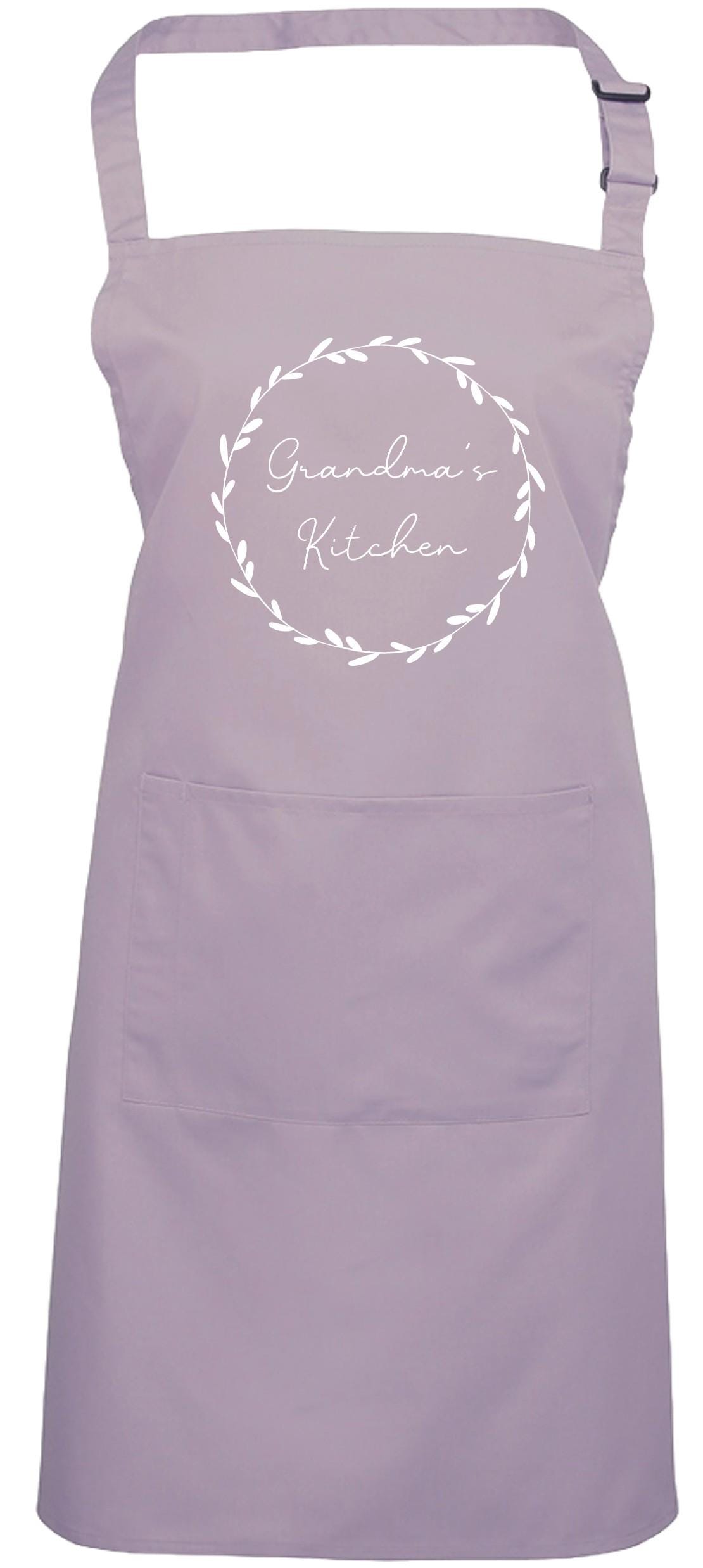 Personalised Floral Wreath Apron Custom Name Text Print Design