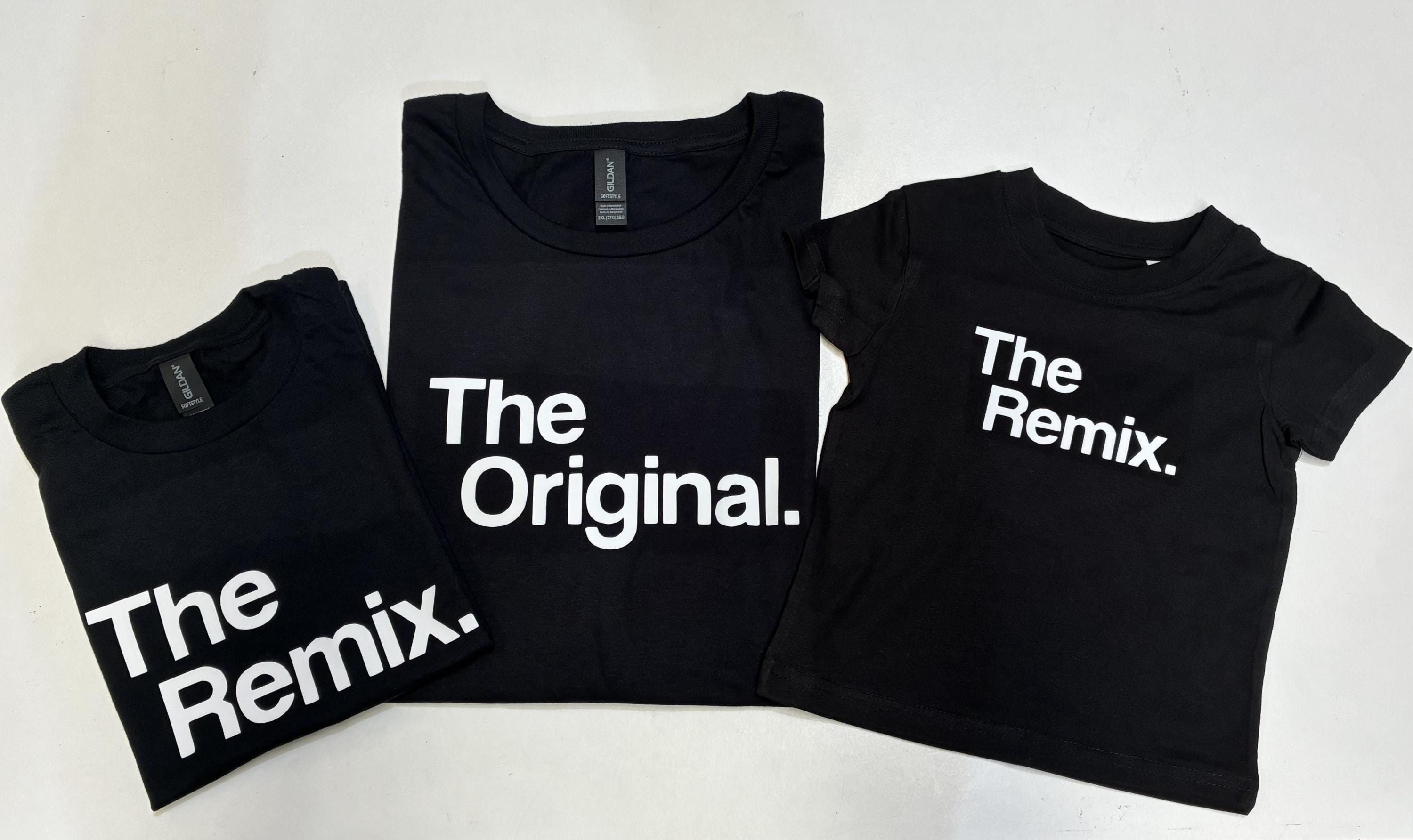 The Original, The Remix, The Encore, Mic Drop, A Fresh New Beat Matching Family T-Shirts Mens, Baby, Toddler, Kids