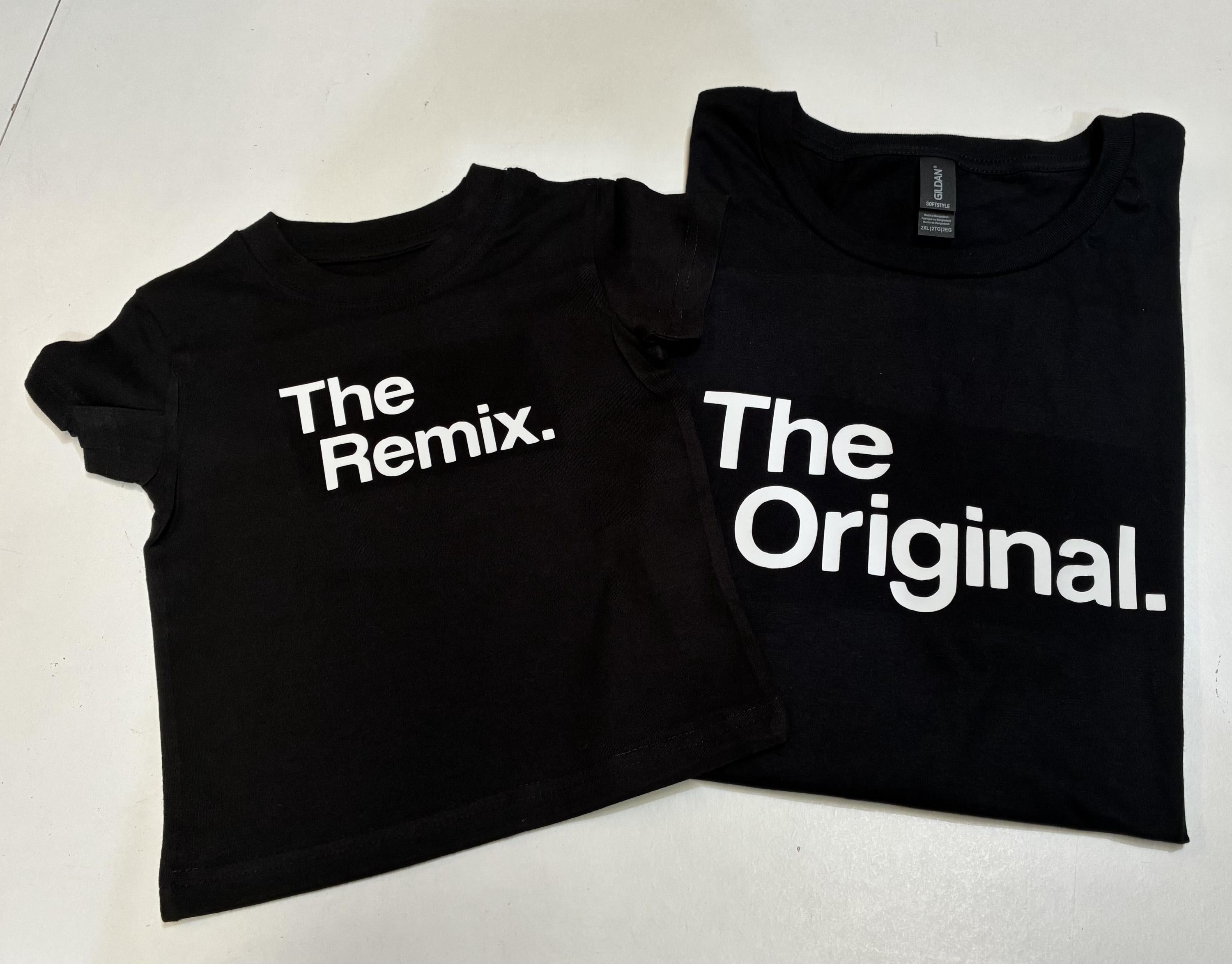 The Original, The Remix, The Encore, Mic Drop, A Fresh New Beat Matching Family T-Shirts Mens, Baby, Toddler, Kids