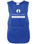 Ladies Personalised Text Cleaning Services Tabard Apron Custom Design Cleaner Uniform