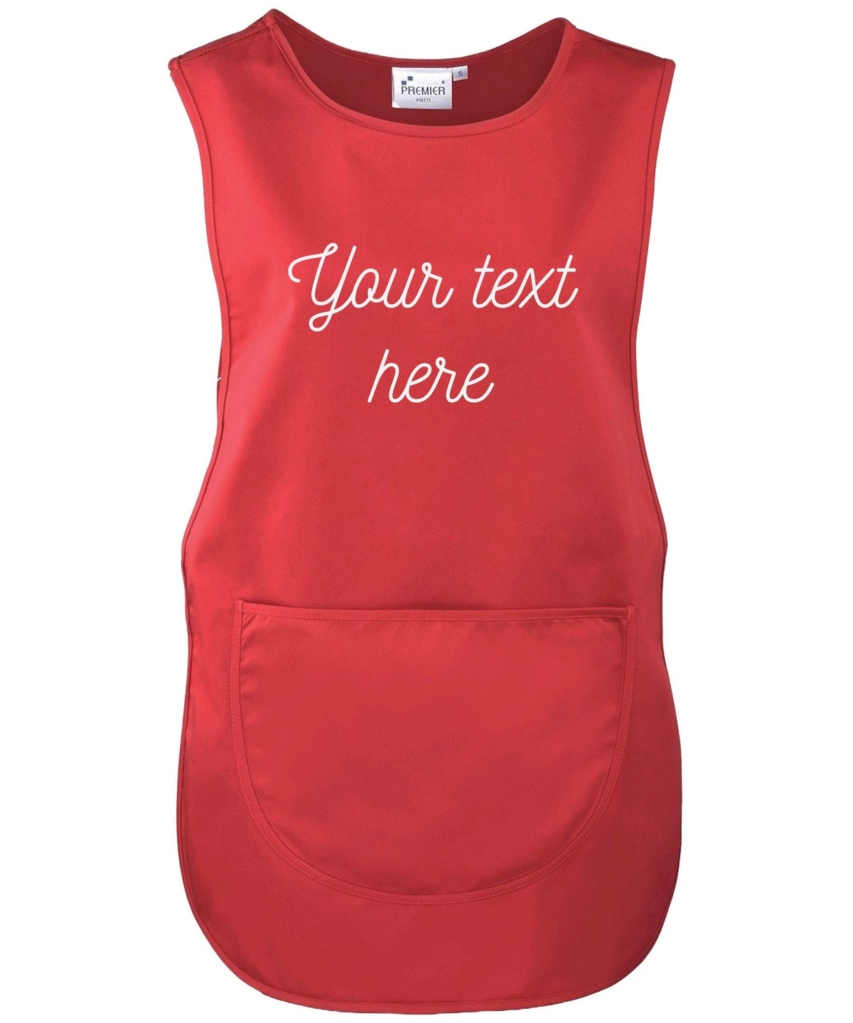 Ladies Personalised Text Tabard Apron Custom Cleaner Hairdresser Beautician Uniform