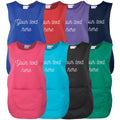 Ladies Personalised Text Tabard Apron Custom Cleaner Hairdresser Beautician Uniform
