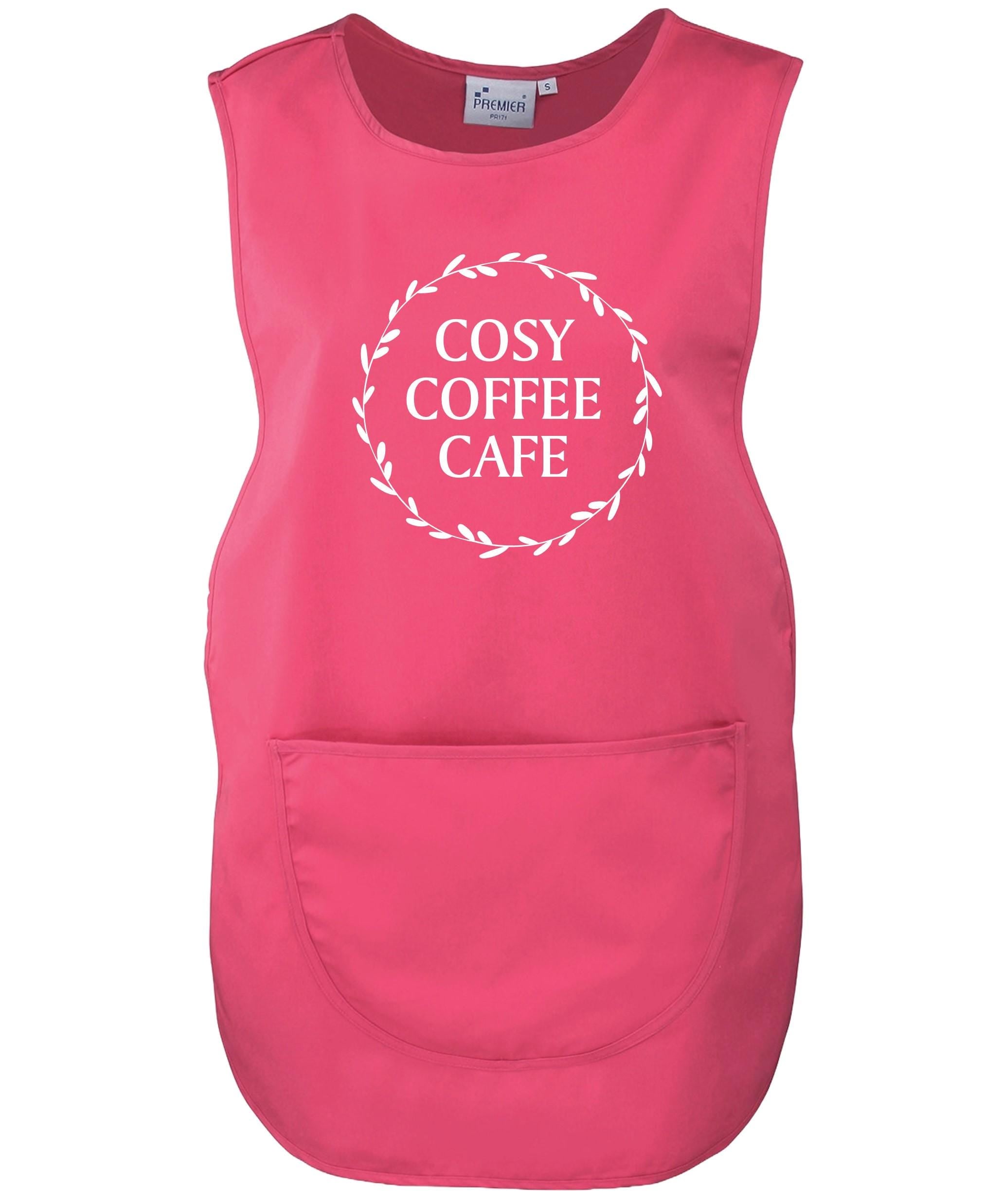 Ladies Personalised Text Tabard Apron Floral Wreath Custom Cleaner Hairdresser Beautician Uniform