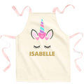 Girls Personalised Name Pink Unicorn Craft Apron Fairtrade Cotton Kitchen Baking Gift
