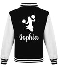 Kids Personalised Name Cheerleader Varsity Jacket Girls Custom Dance Squad Club