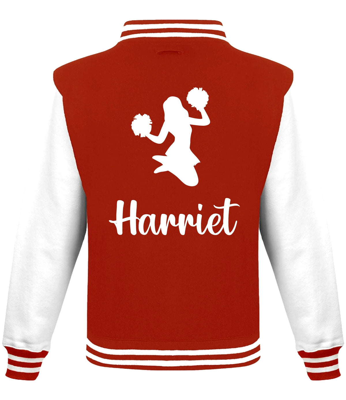 Kids Personalised Name Cheerleader Varsity Jacket Girls Custom Dance Squad Club