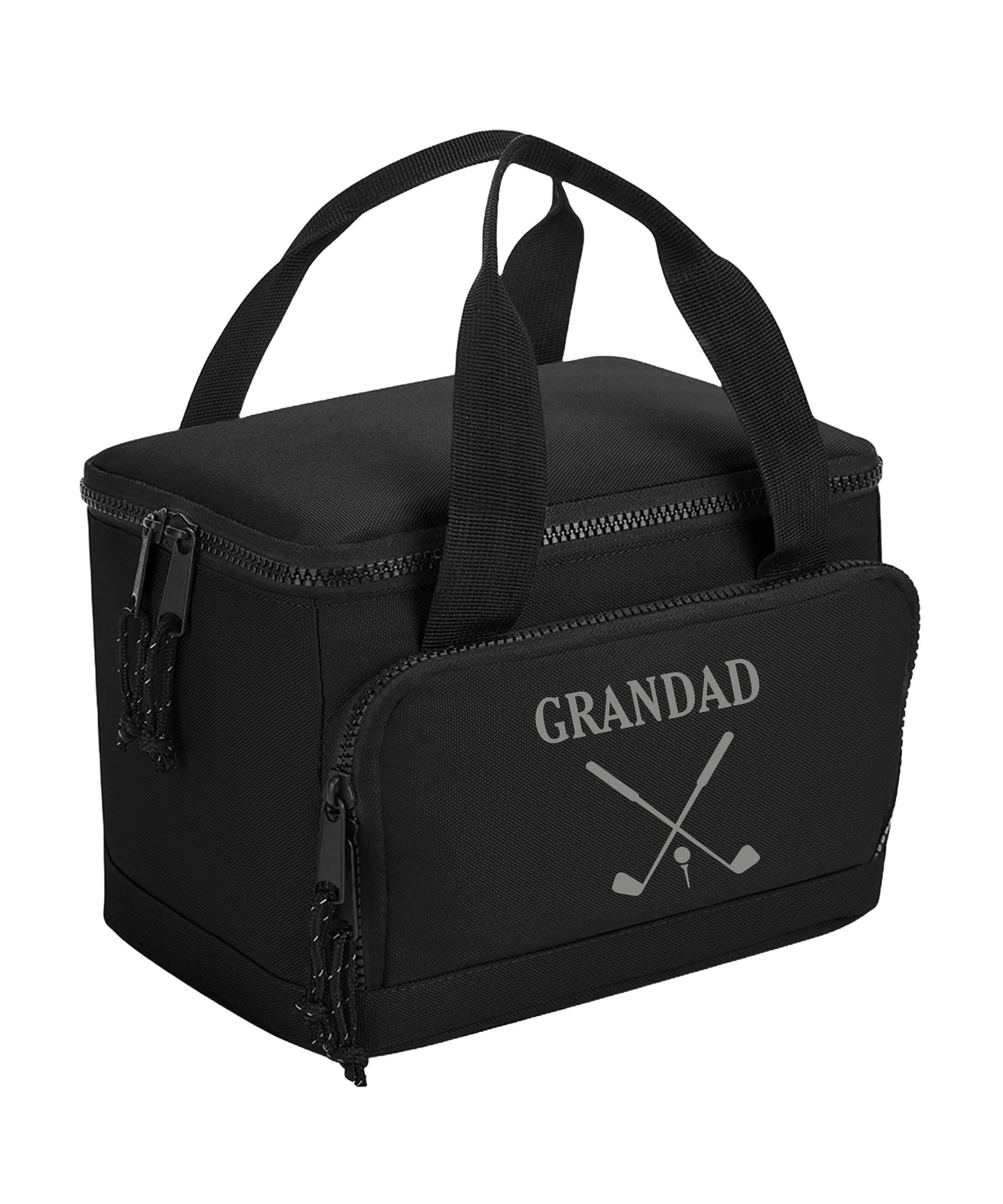 Personalised Golf Name Initials Monogram Lunch Cool Bag Father's Day Dad Grandad Insulated Picnic Gift