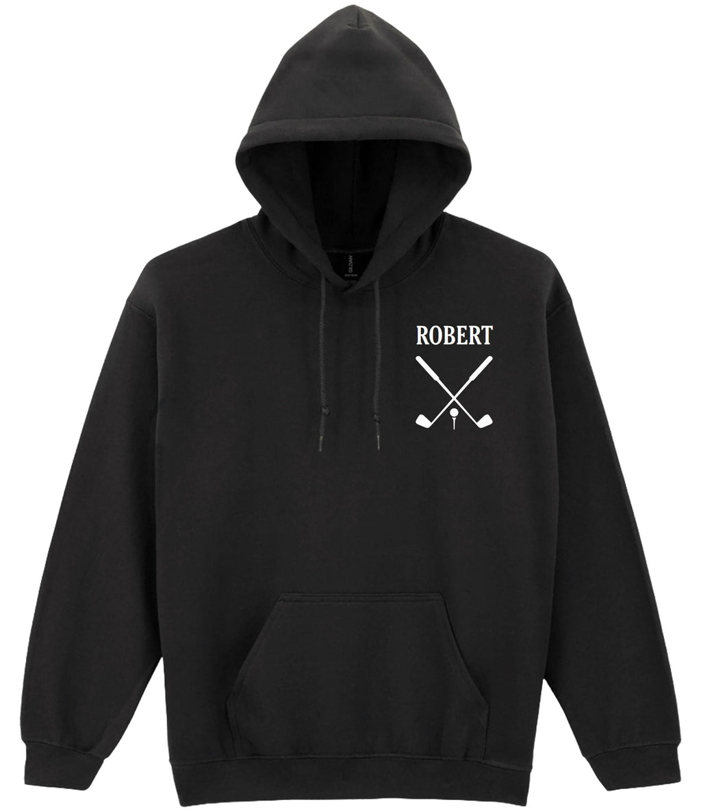 Personalised Golf Name Initials Hoodie Father's Day Jumper Dad Grandad Gift
