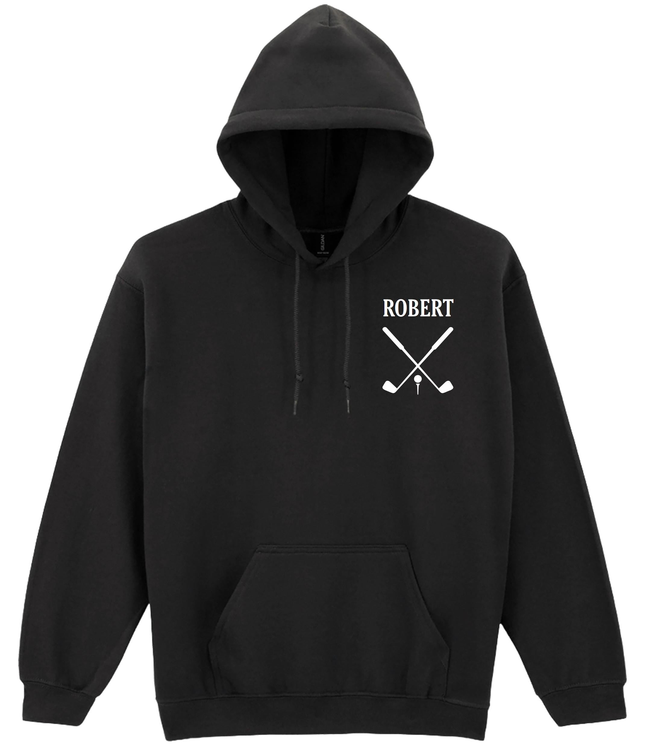 Personalised Golf Name Initials Hoodie Father's Day Jumper Dad Grandad Gift