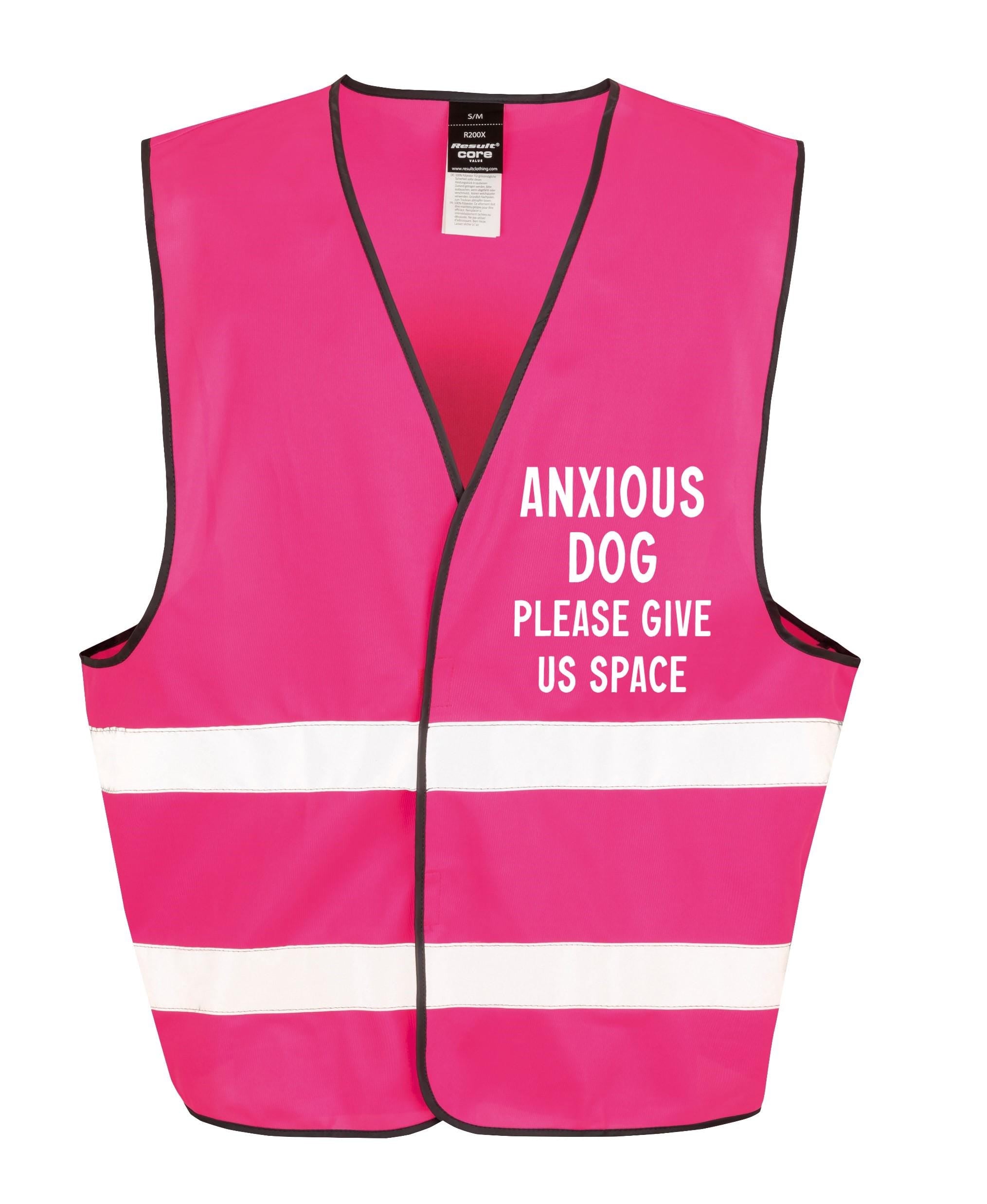 Anxious Dog Walking Hi-Vis Waistcoat Reflective Safety Vest