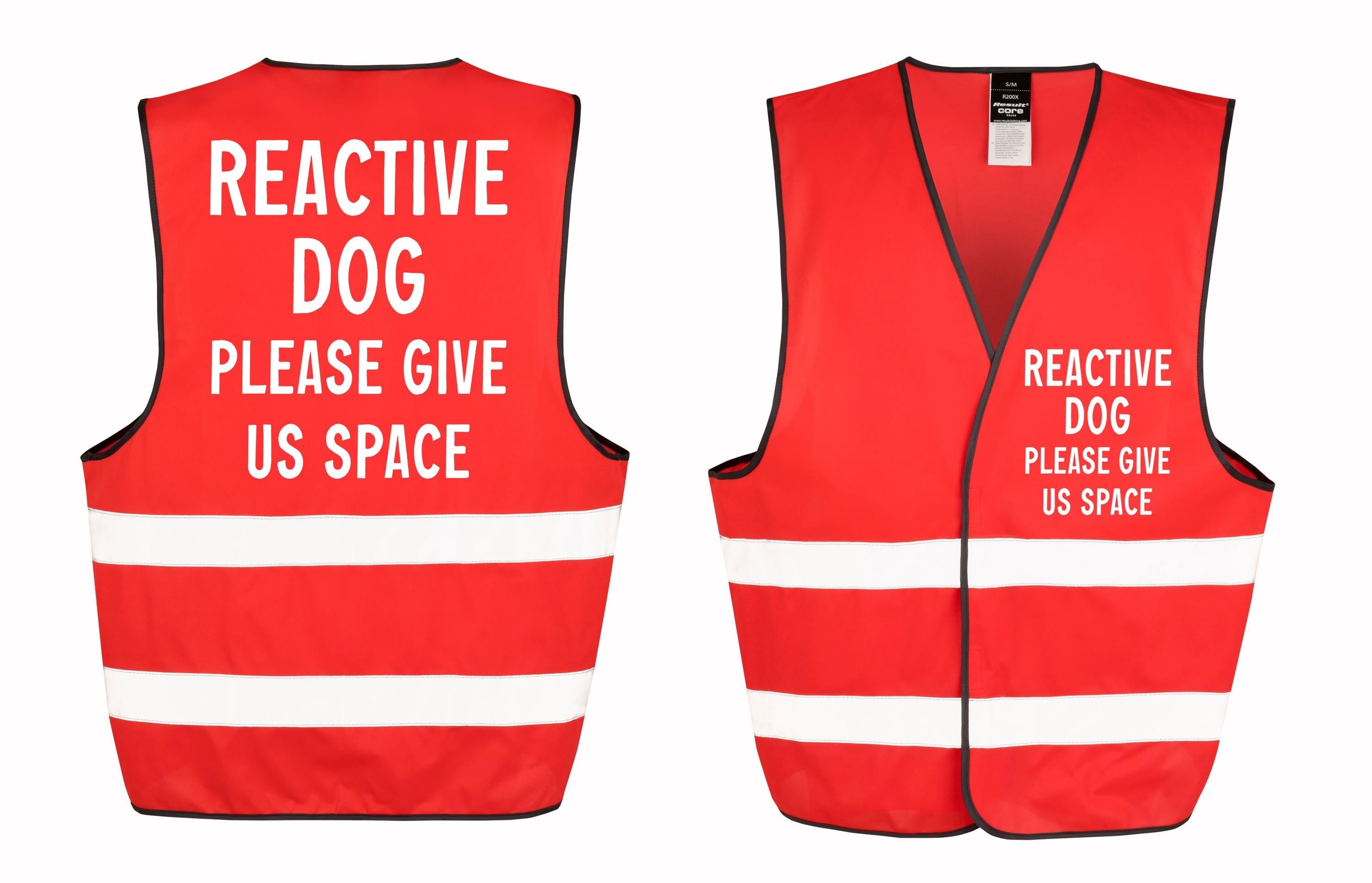 Reactive Dog Walking Hi-Vis Waistcoat Reflective Safety Vest