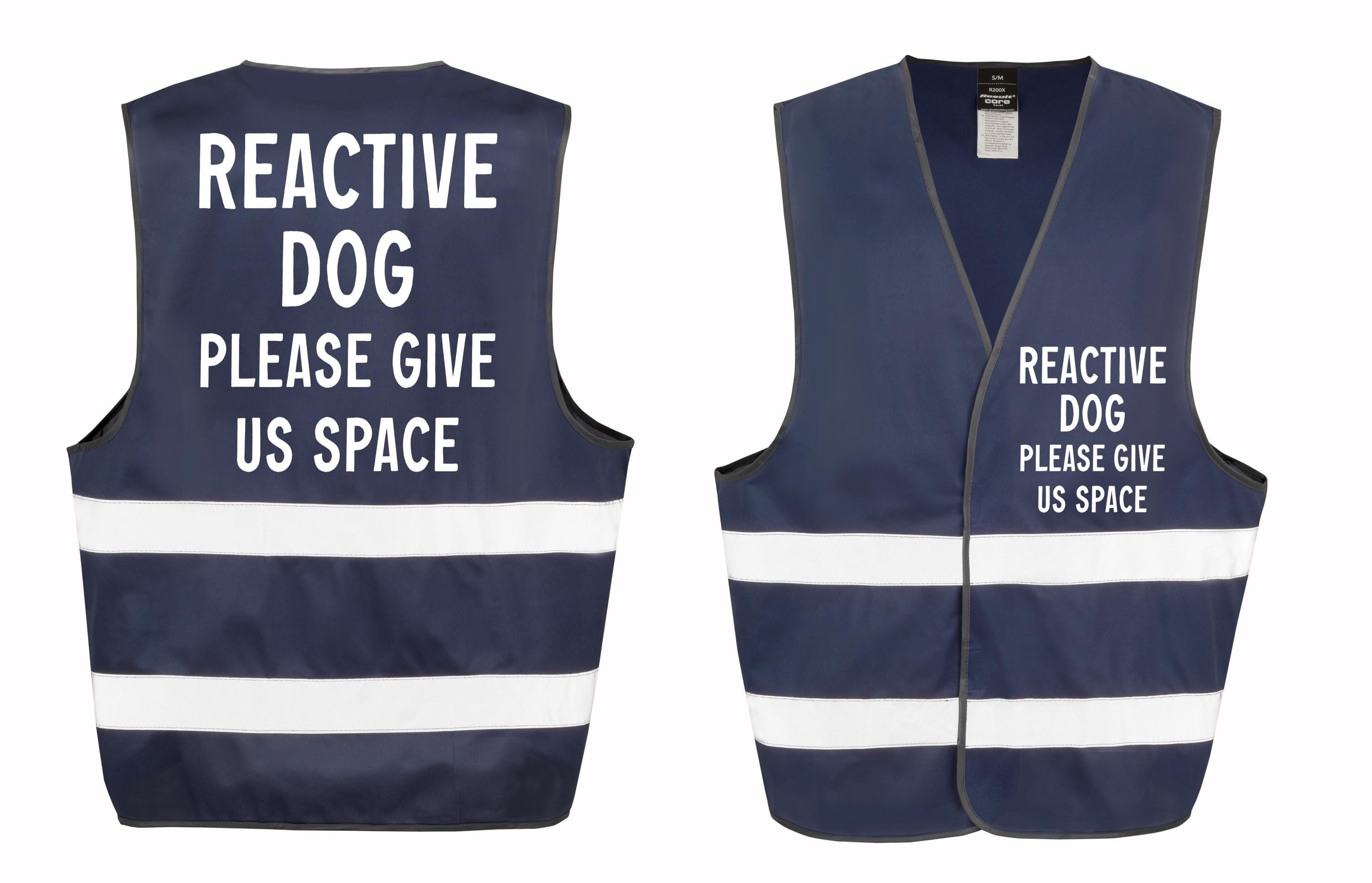 Reactive Dog Walking Hi-Vis Waistcoat Reflective Safety Vest