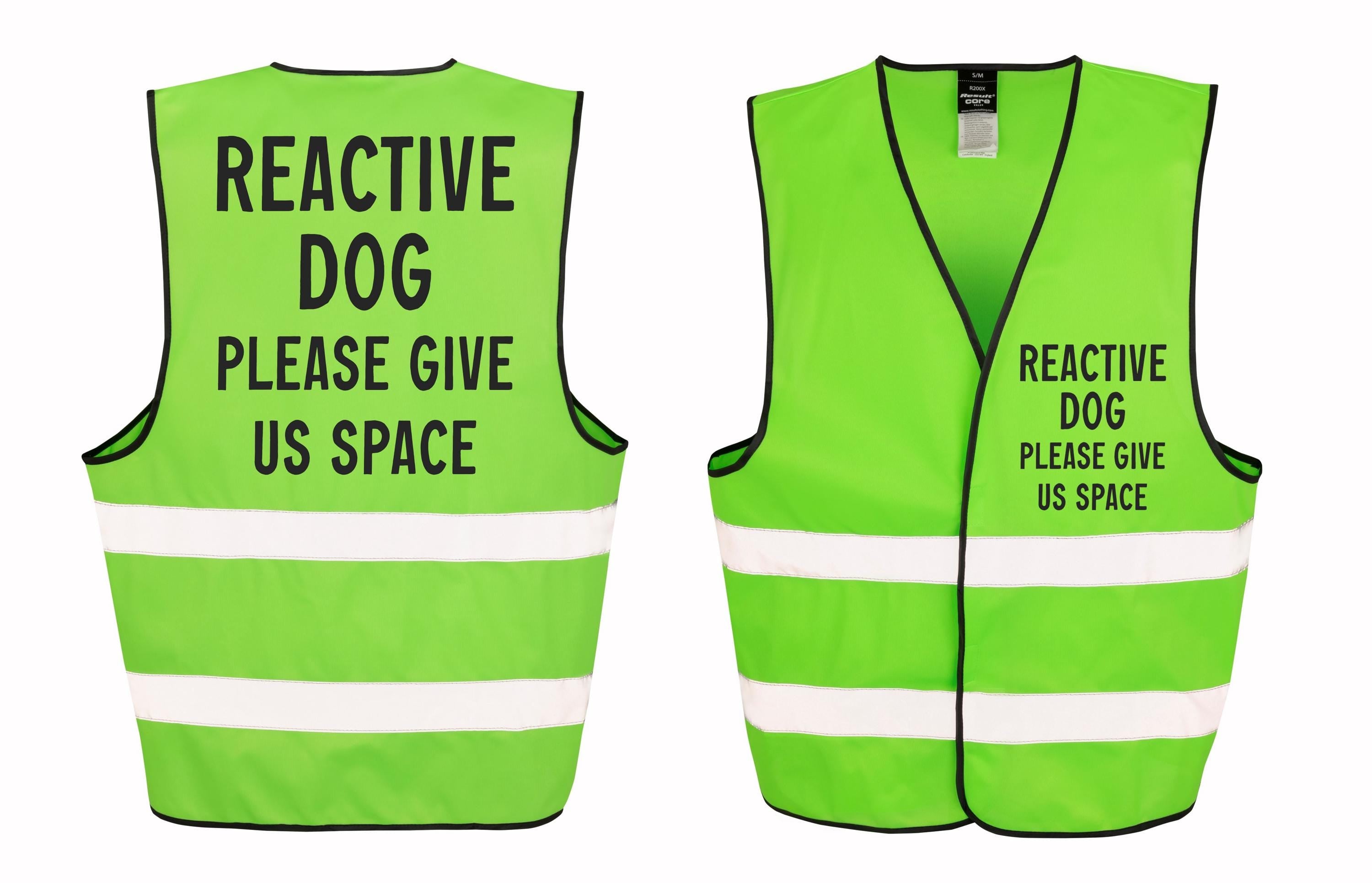Reactive Dog Walking Hi-Vis Waistcoat Reflective Safety Vest