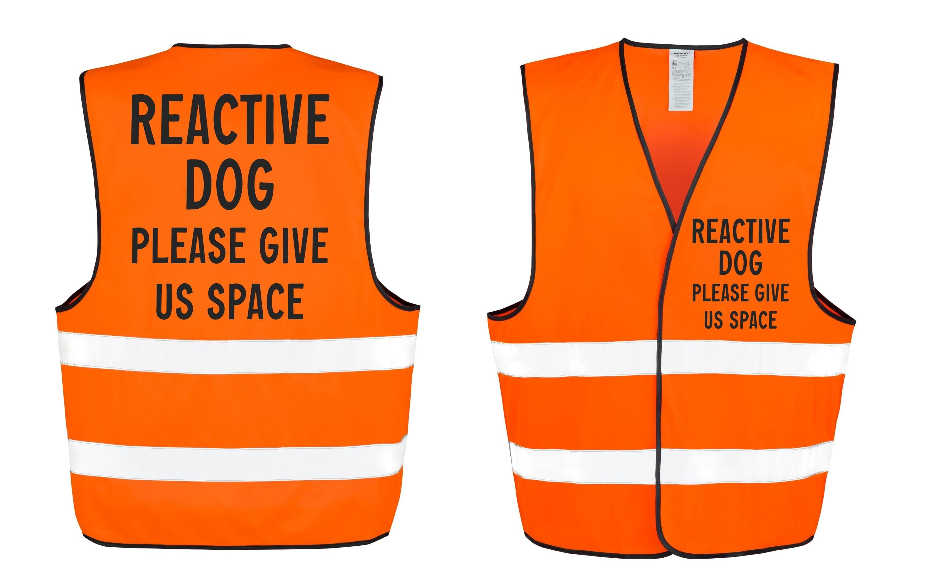 Reactive Dog Walking Hi-Vis Waistcoat Reflective Safety Vest